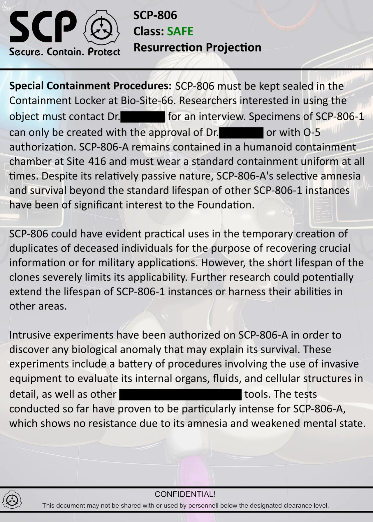 [AnanaKawaii] SCP-806 Resurrection Projection (SCP Foundation)