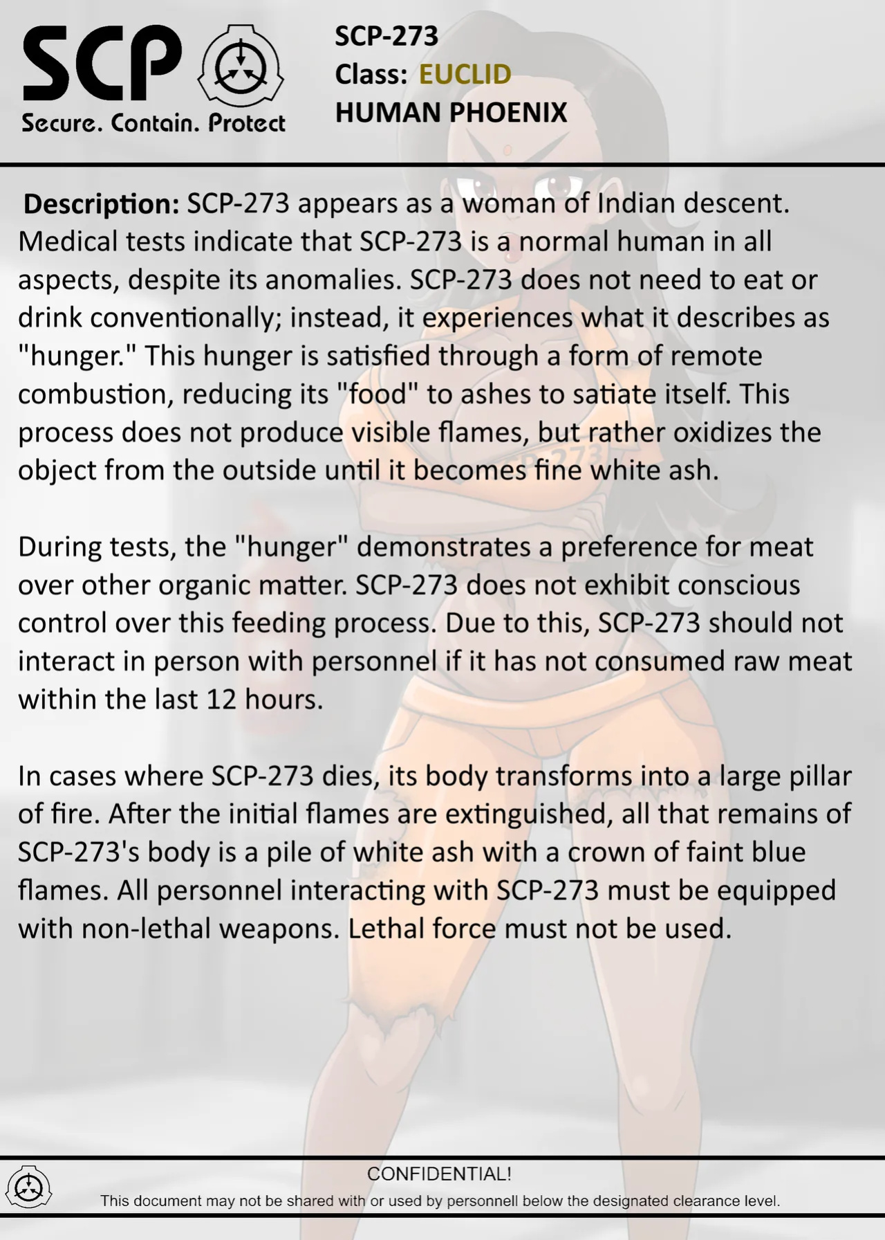 [AnanaKawaii] SCP-273 HUMAN PHOENIX (SCP Foundation)