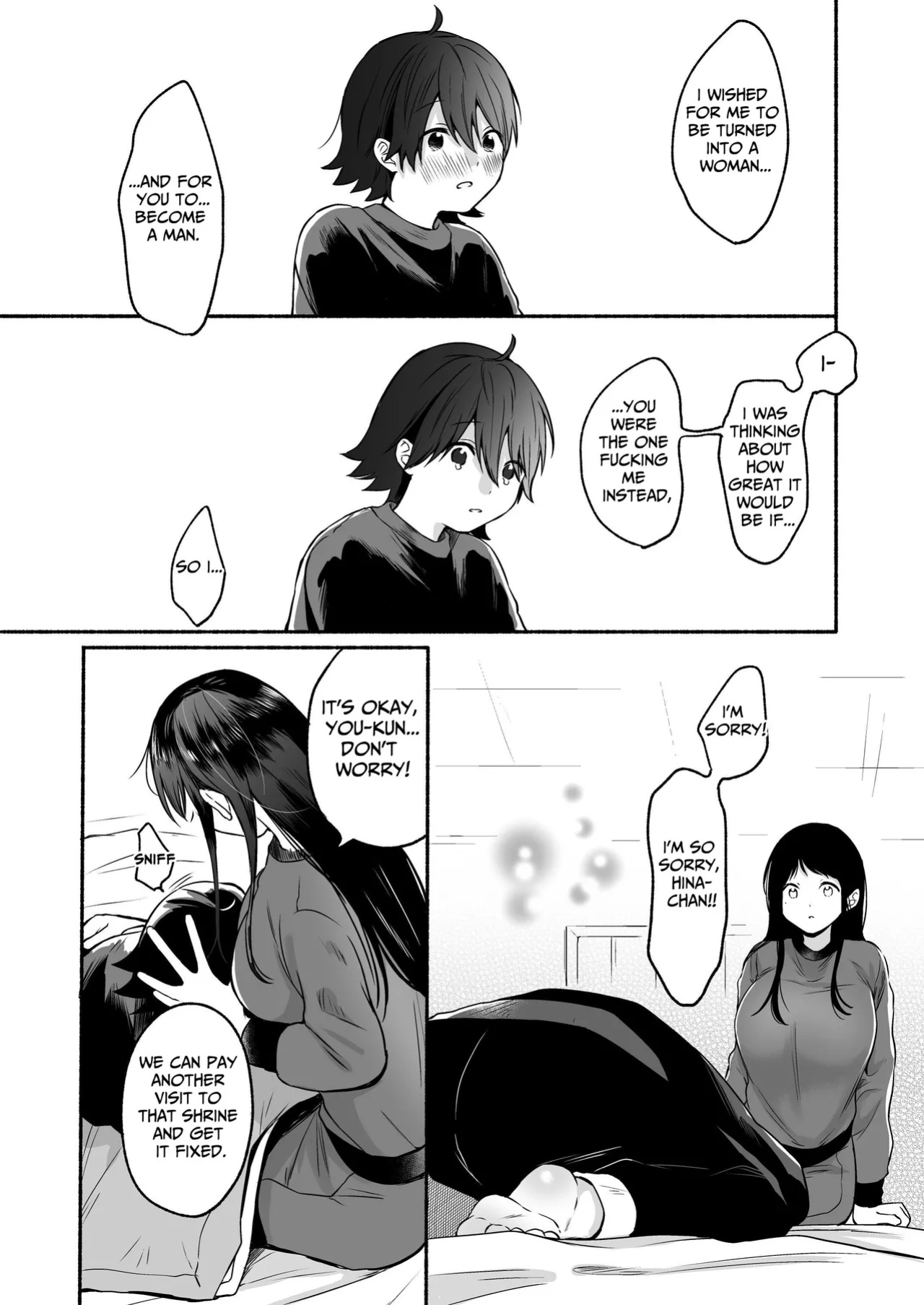 [Chiru Kuni (Onaka Emi)] Seiki Gyakuten Kanojo ni Dakareru Nanokakan | Genital Swap ~Being Fucked By My Girlfriend For A Week~ [tsuyoshi]