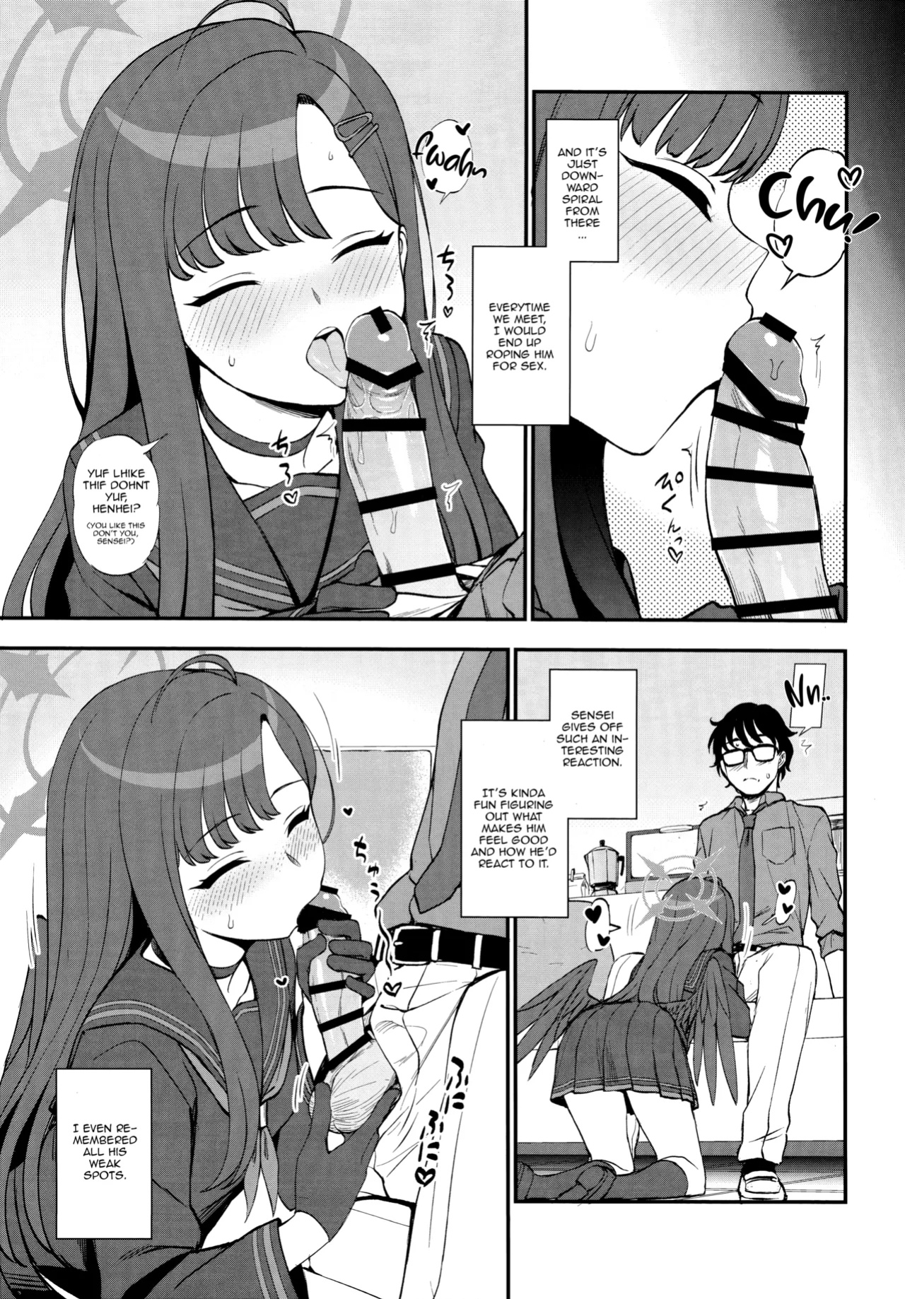 (Blue Market 13) [Kuma no Tooru Michi (Kumada)] Sensei, Chotto Iissuka? | Sensei, Got a sec~? (Blue Archive) [DeppoTL]