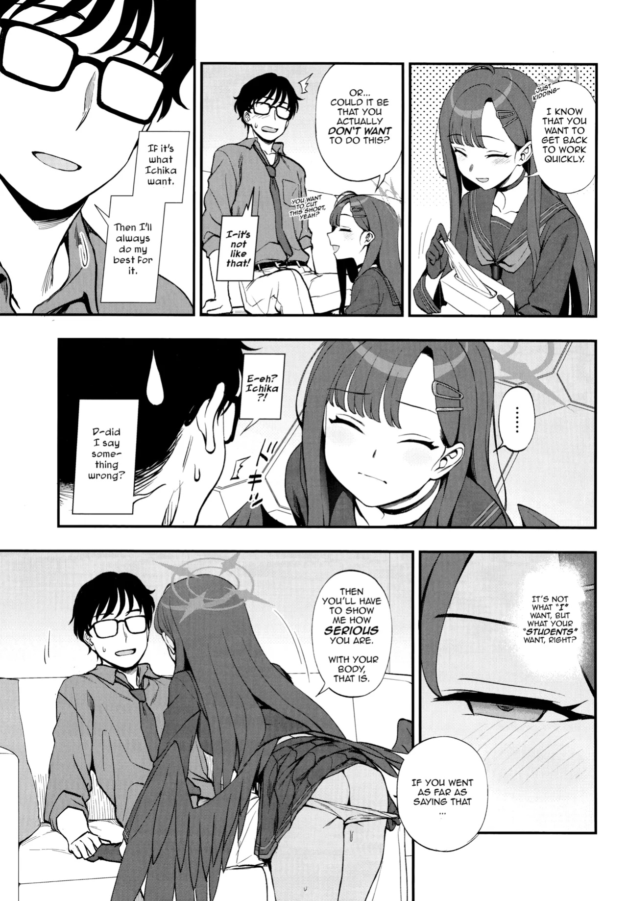 (Blue Market 13) [Kuma no Tooru Michi (Kumada)] Sensei, Chotto Iissuka? | Sensei, Got a sec~? (Blue Archive) [DeppoTL]