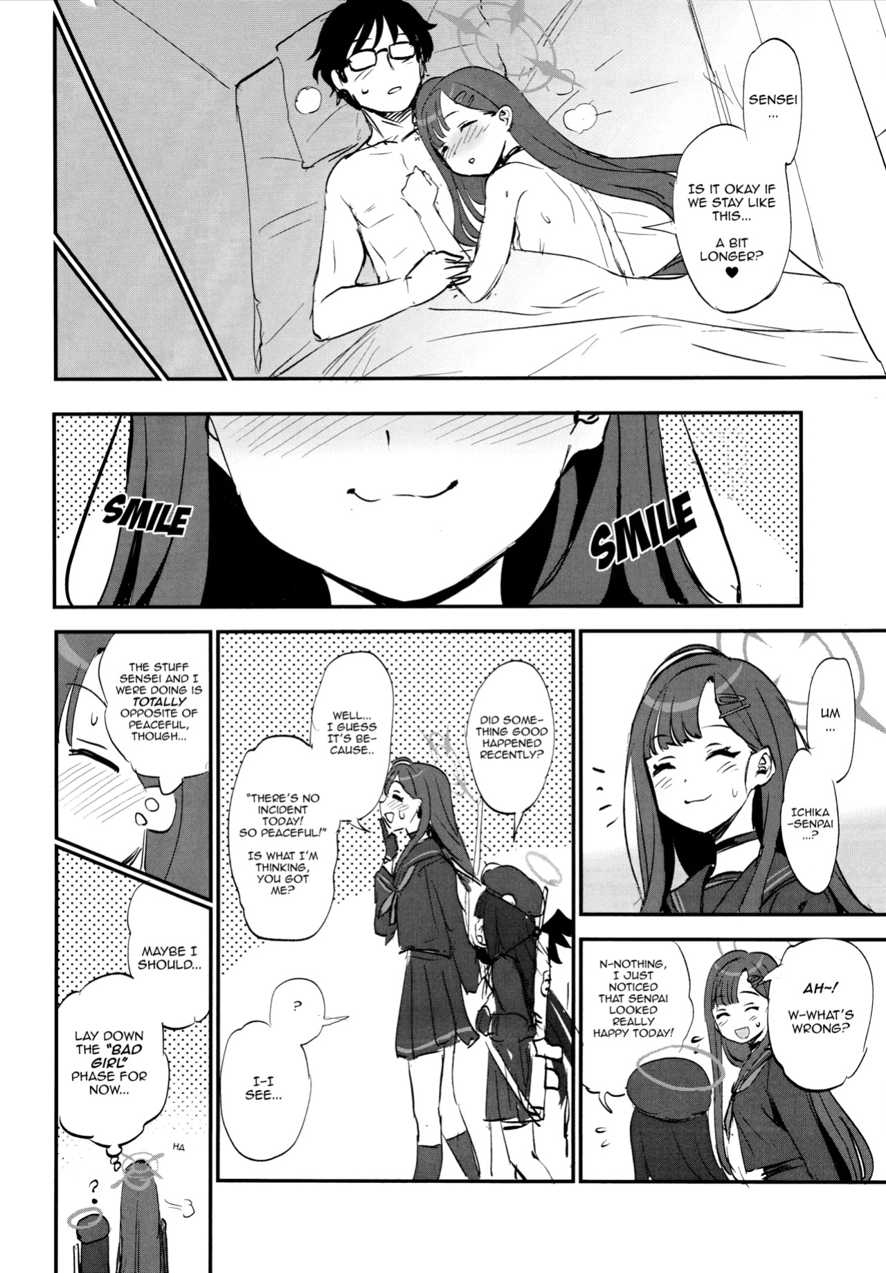 (Blue Market 13) [Kuma no Tooru Michi (Kumada)] Sensei, Chotto Iissuka? | Sensei, Got a sec~? (Blue Archive) [DeppoTL]