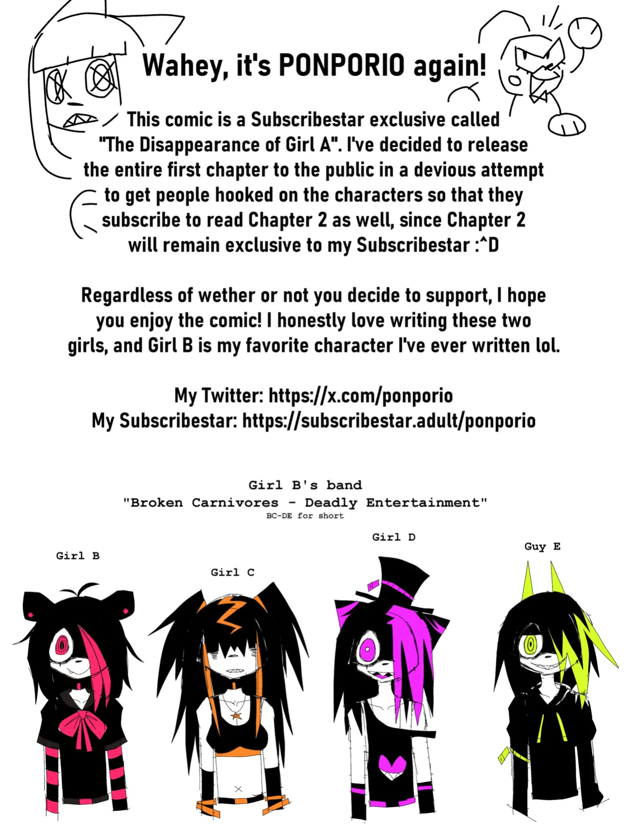 [PONPORIO] The Disappearance of Girl A: Chapter 1