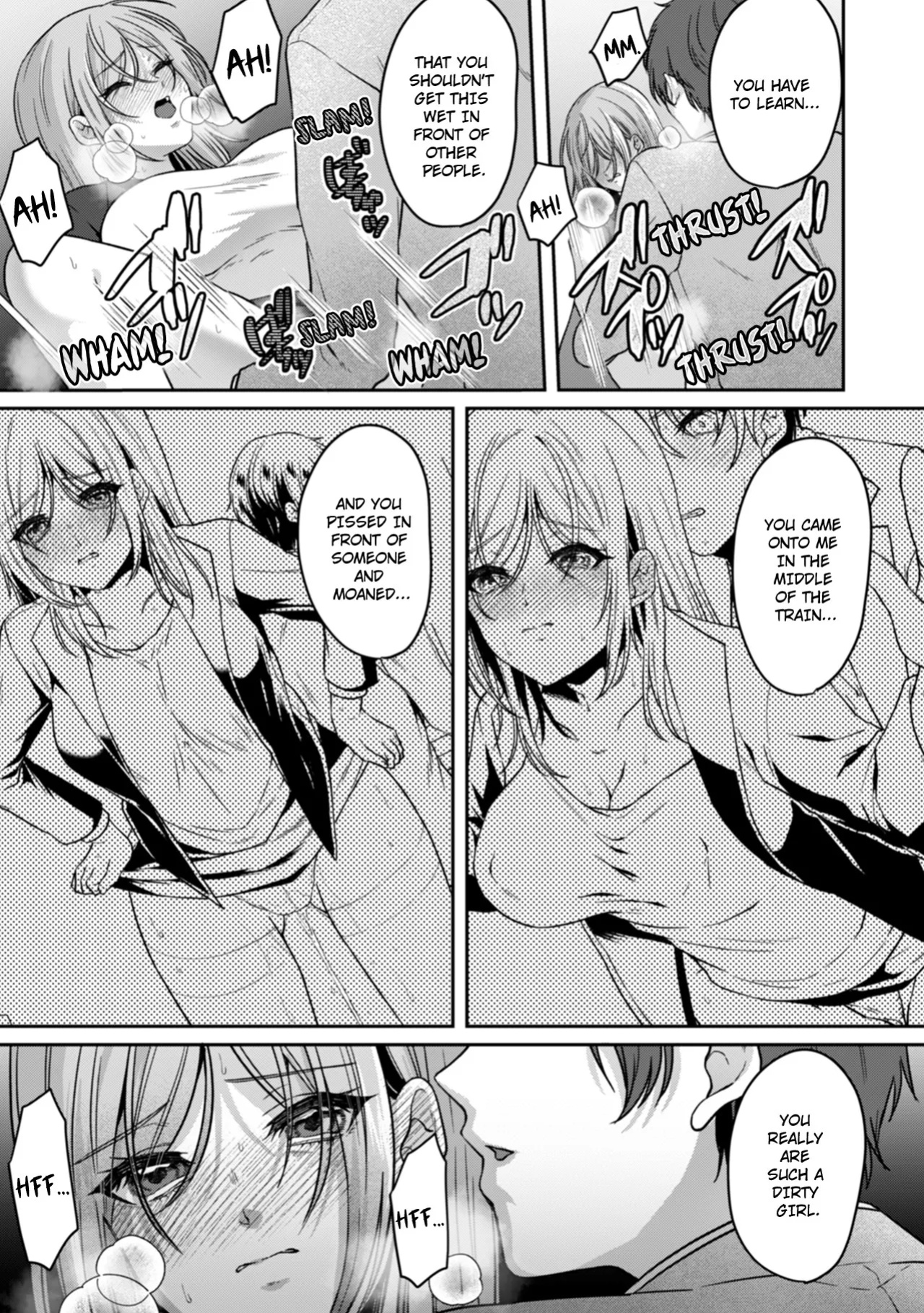 [Kinagi Rea] Manin Densha de Shikkin Sunzen!? Chikan Danshi no Ijiwaru na Yubi de Ikasare Tsuzuketa OL | Almost Pissing on a Crowded Train?! #1-16