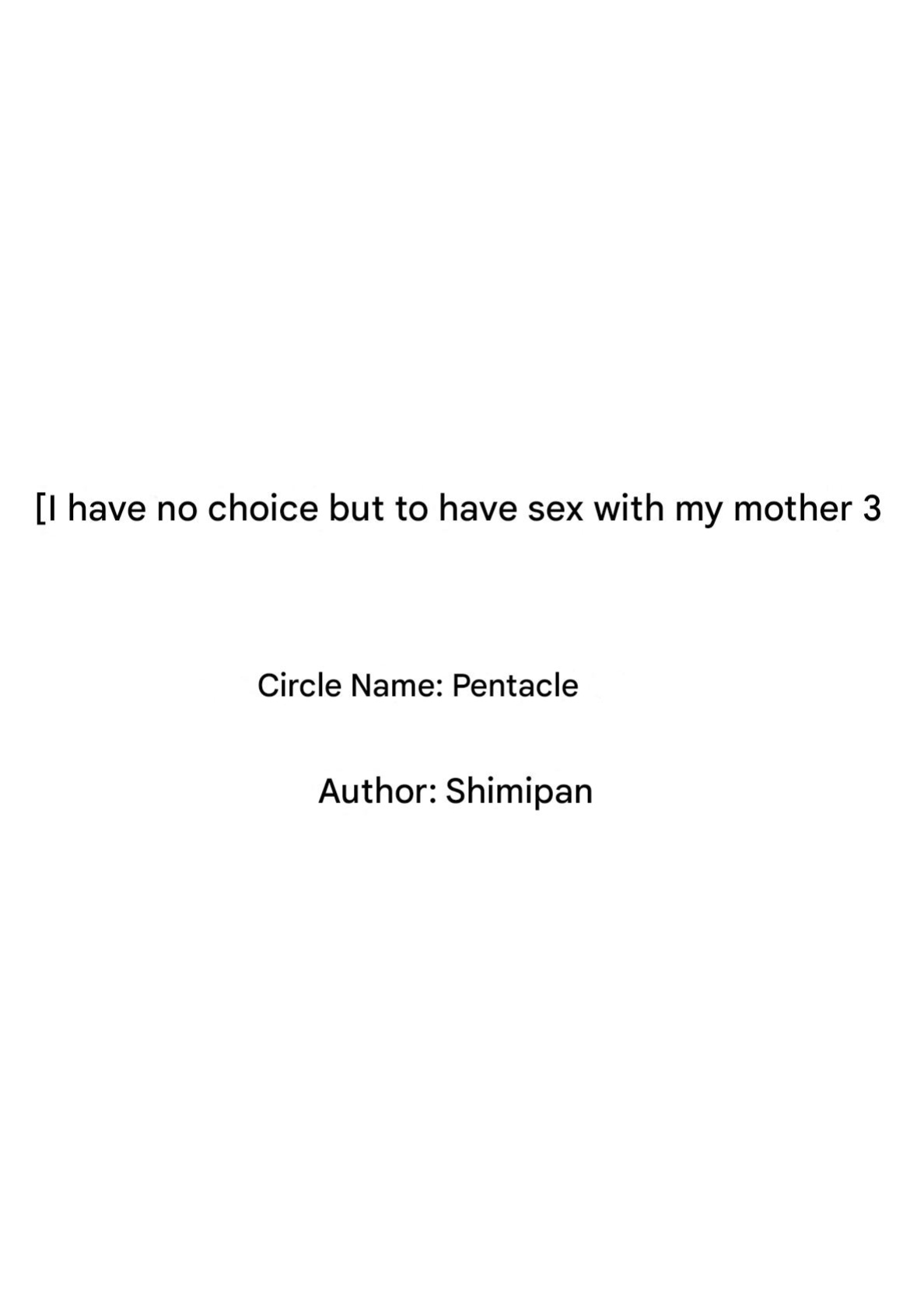 [Pentacle (Shimipan)] Shikatanaku Kaa-chan to Sex Shimasu 3 - I Have No Choice But to Sleep with My Mother 3 [DarklordMTLs]