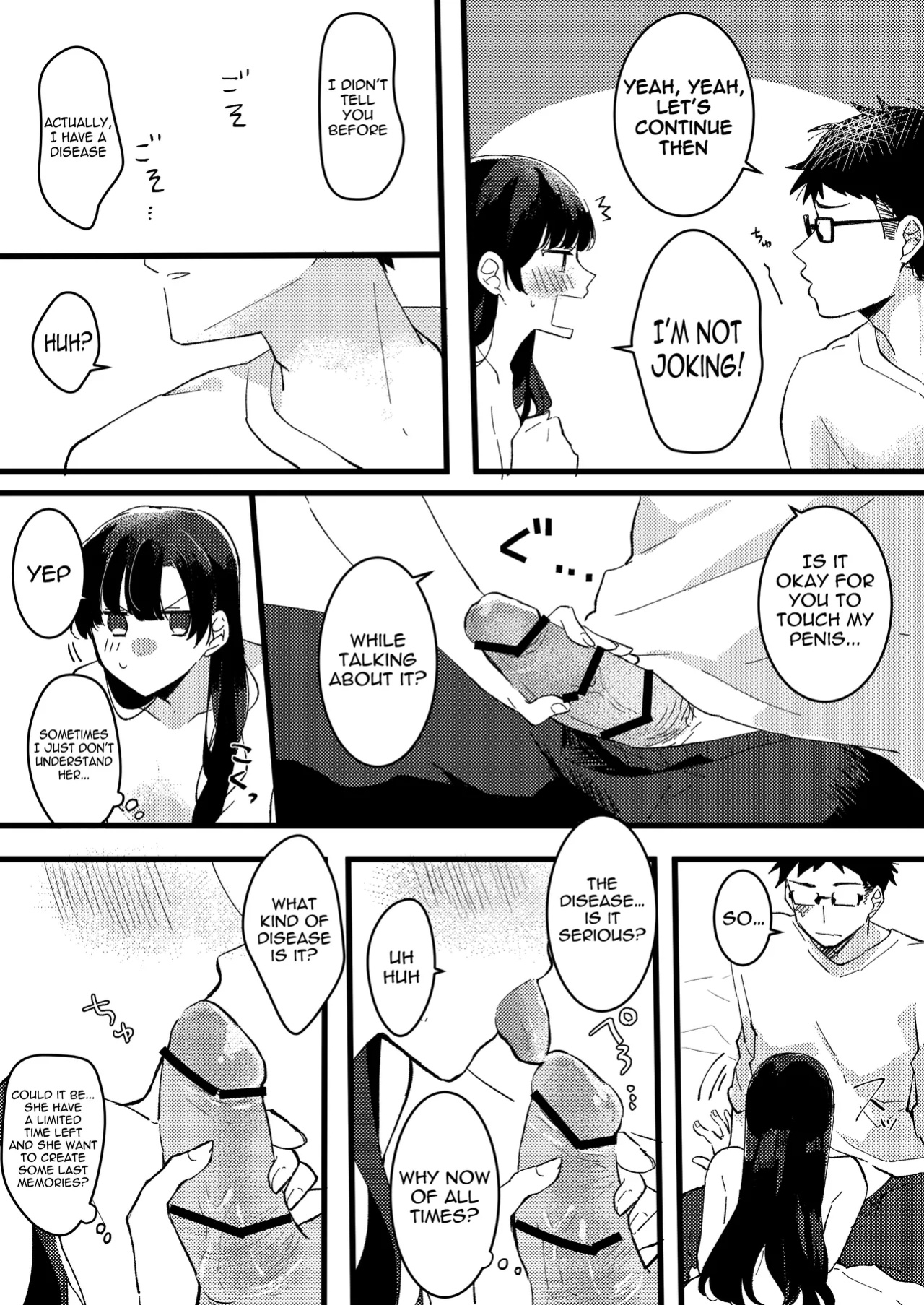 [Seijin] Kanojo ni Gomu Shinakuteiiyo to Iwareta | She told me it's okay not to use a condom [meganekun_tl]