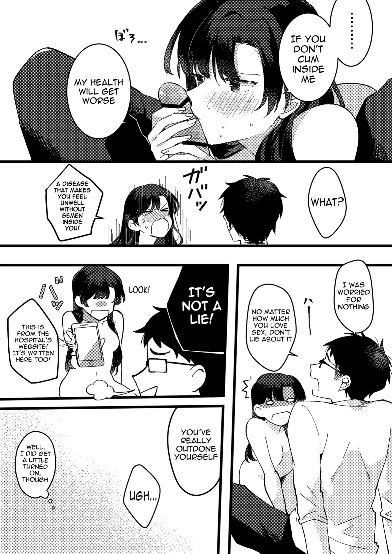 [Seijin] Kanojo ni Gomu Shinakuteiiyo to Iwareta | She told me it's okay not to use a condom [meganekun_tl]