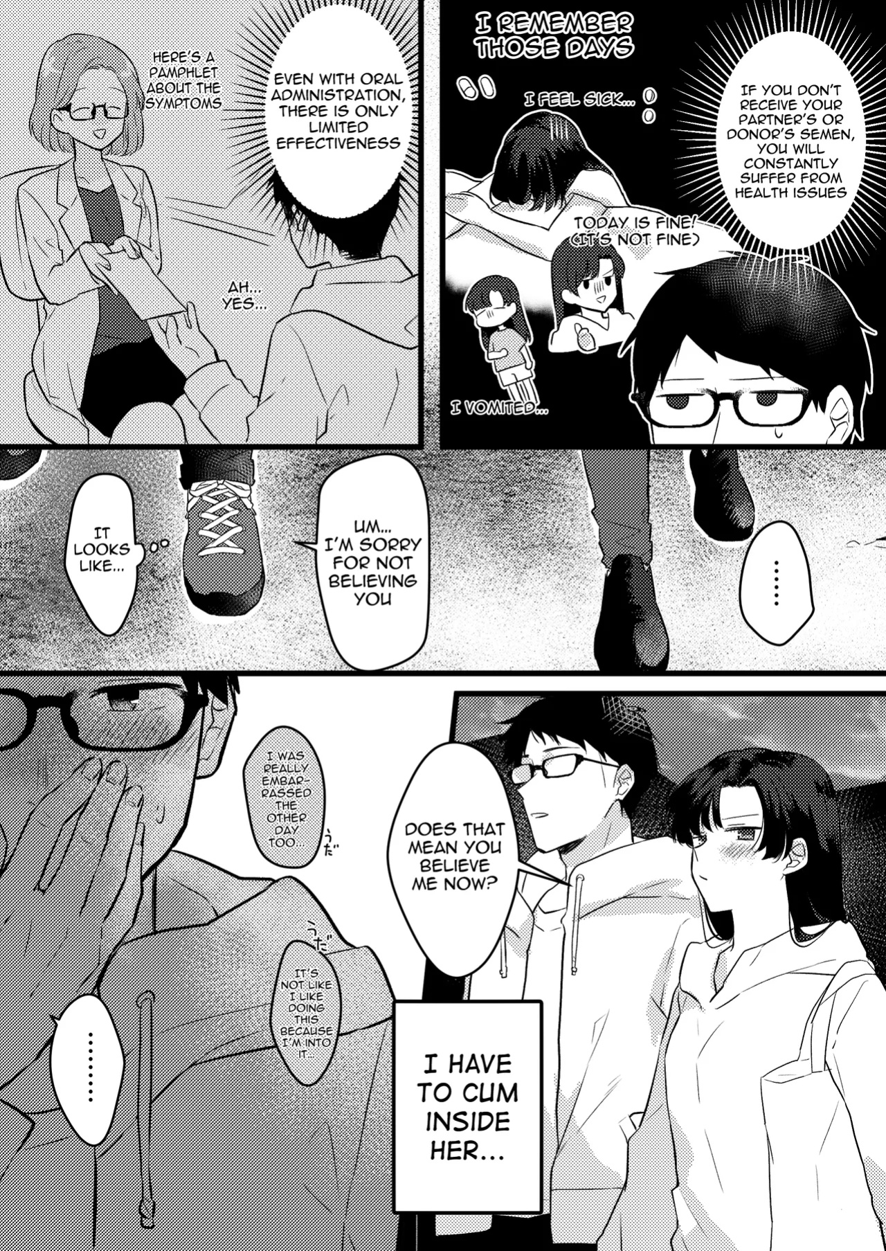 [Seijin] Kanojo ni Gomu Shinakuteiiyo to Iwareta | She told me it's okay not to use a condom [meganekun_tl]
