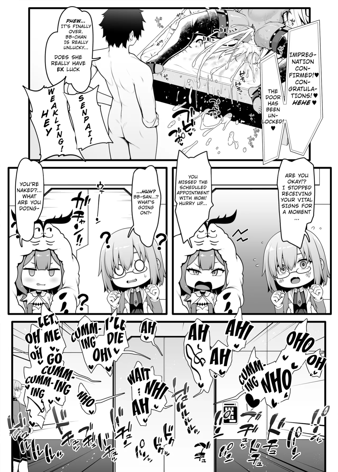 [Banana Koubou (Ao Banana)] BB-chan to Icha Love Sex de Jusei Shinaito Derarenai Heya | Room Where We Can't Get Out Until I Impregnate BB-chan (Fate/Grand Order) (Maosimp)
