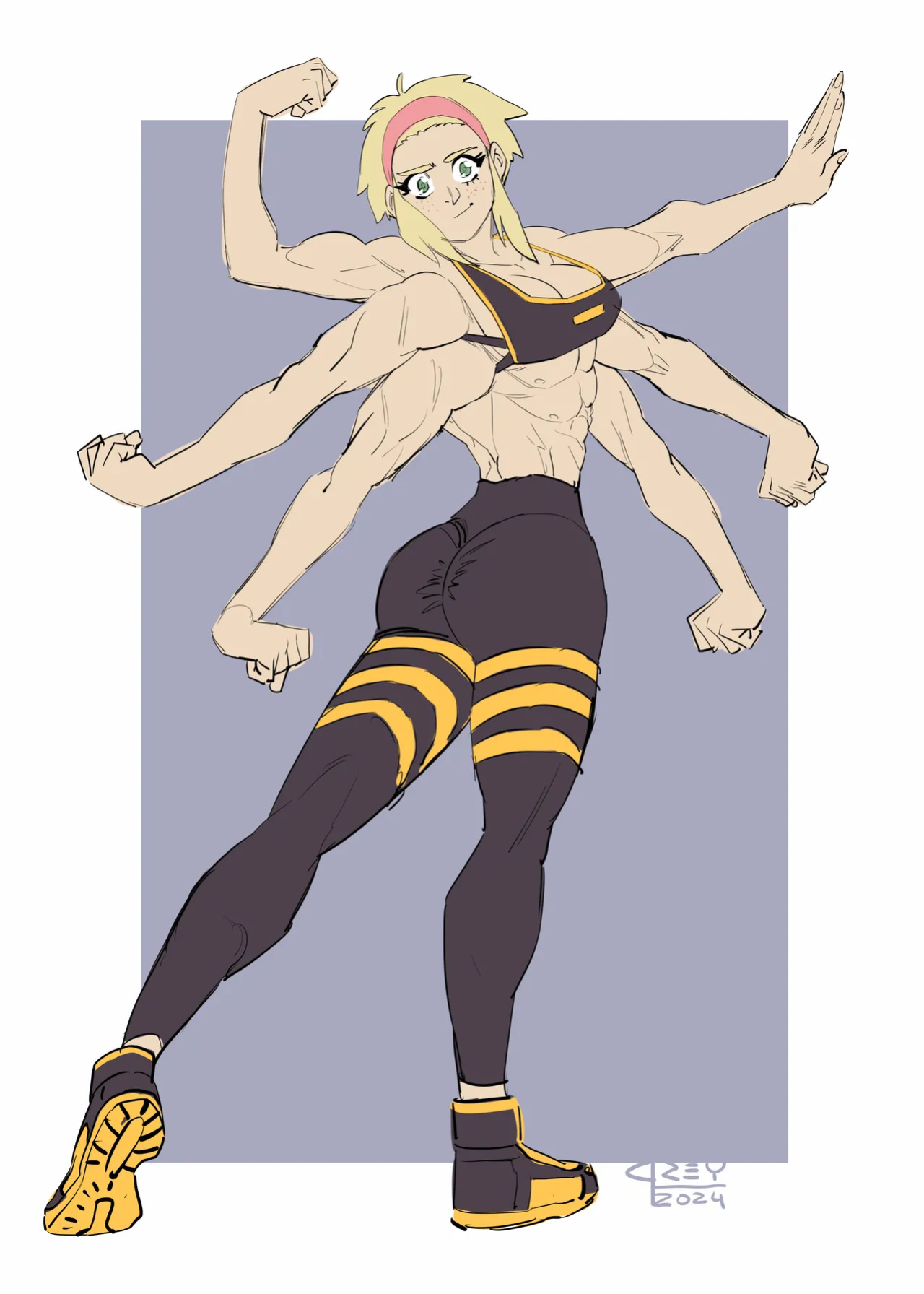 Spinny and Mecha Maid Hit the Gym (Spinnerette)