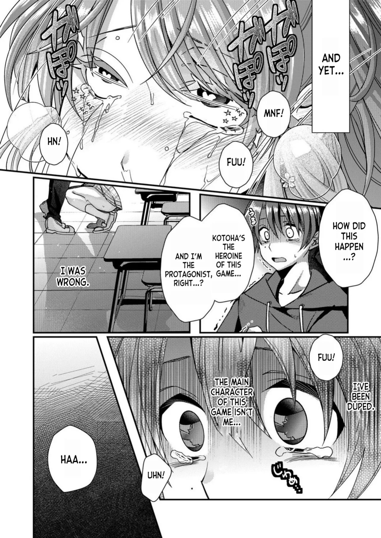 [Satsuki Asha, Mizuki Mizuki] Eroge Sekai ni Tensei Shita ore ga, Oshi e no ai de Netorare Hiroin o Shiawaseni Suru. ch.1-8 [desudesu] [Fated Circle]