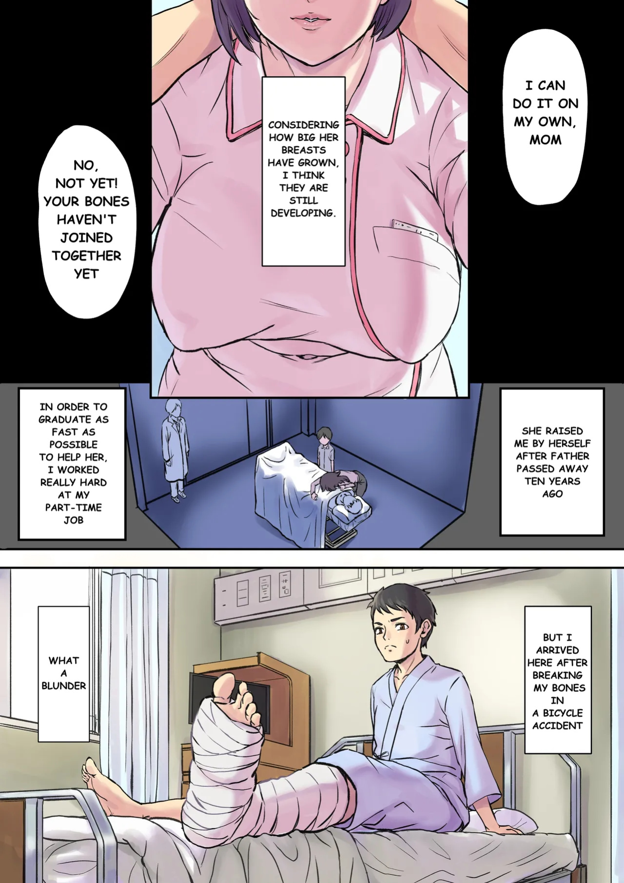 [Shibire Histuji] Milf Nurse Cuckolded The Bed Next Door (ENGLISH)