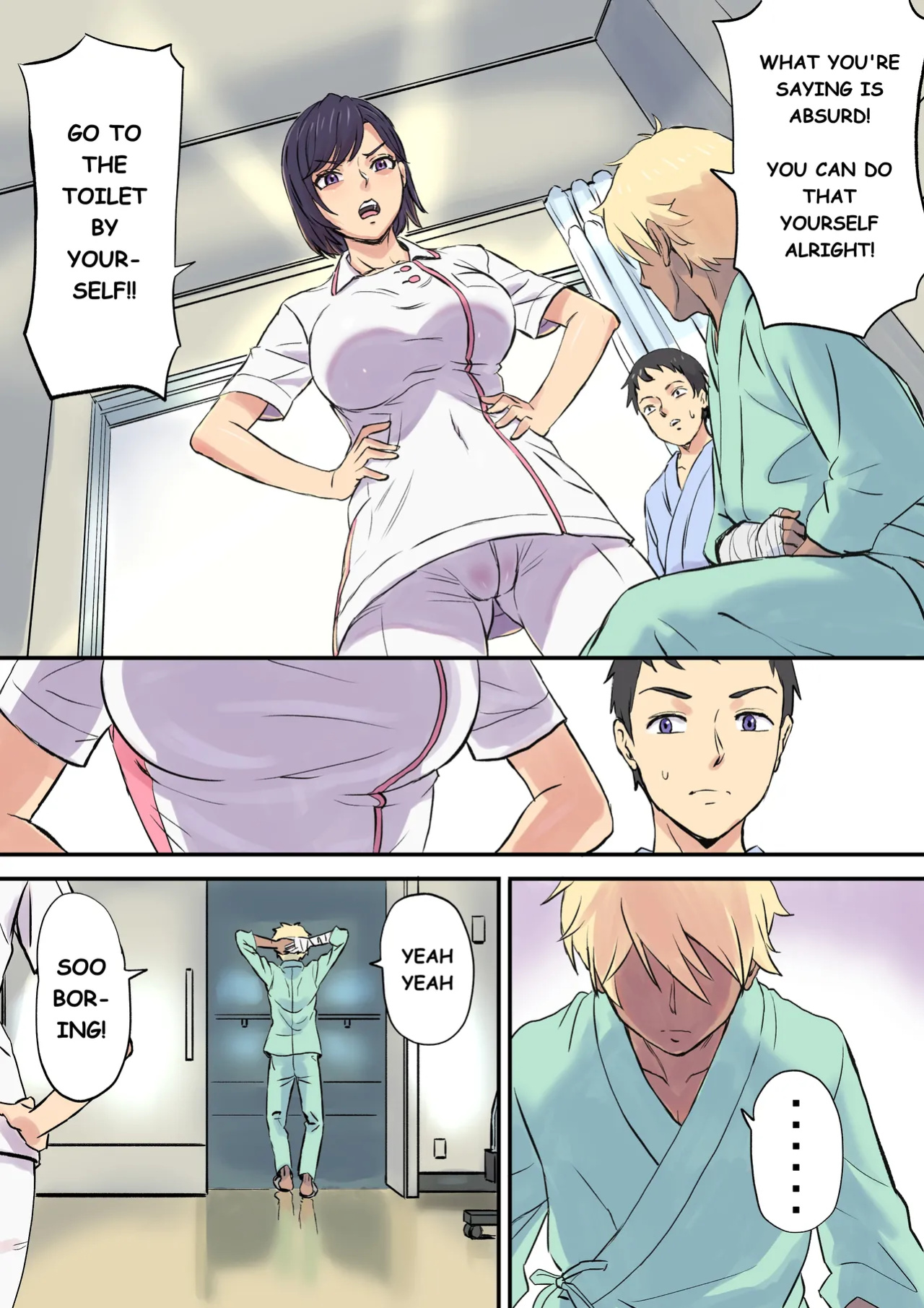 [Shibire Histuji] Milf Nurse Cuckolded The Bed Next Door (ENGLISH)
