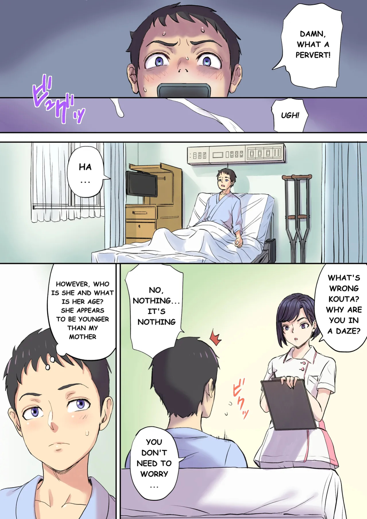 [Shibire Histuji] Milf Nurse Cuckolded The Bed Next Door (ENGLISH)