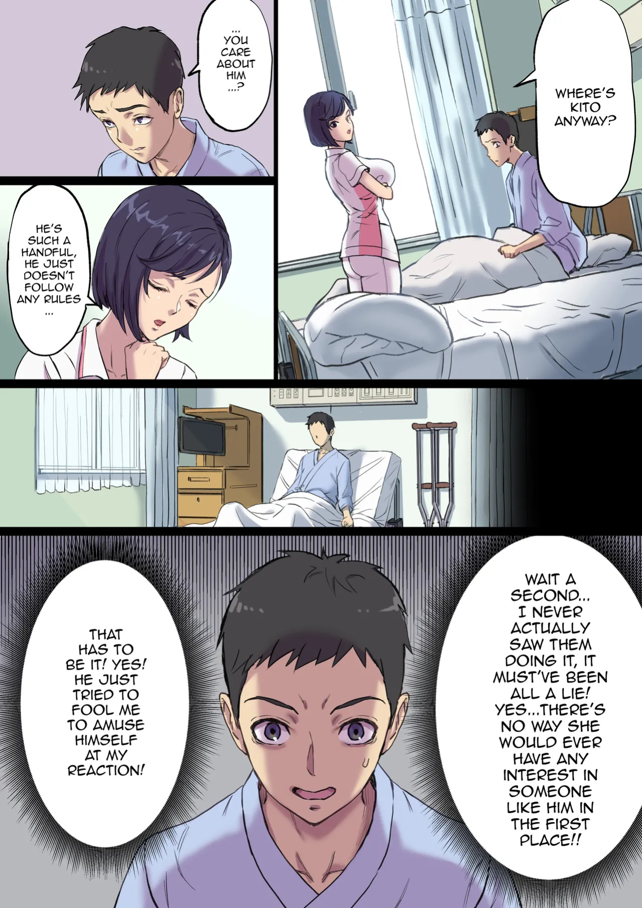 [Shibire Histuji] Milf Nurse Cuckolded The Bed Next Door (ENGLISH)