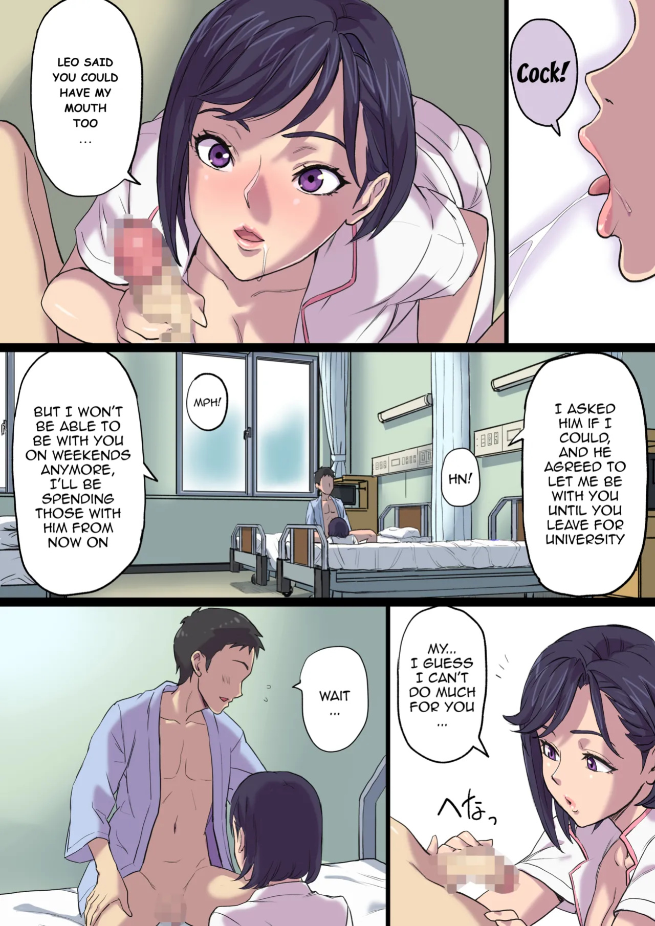 [Shibire Histuji] Milf Nurse Cuckolded The Bed Next Door (ENGLISH)