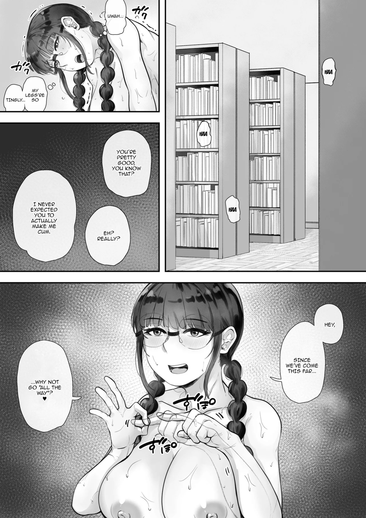 [Trampolines] Kyonyuu no Tosho Iinchou wa Ecchi na Koto ni Kyoumi Shinshin | The Busty Library Committee President Is Very Interested In Lewd Stuff