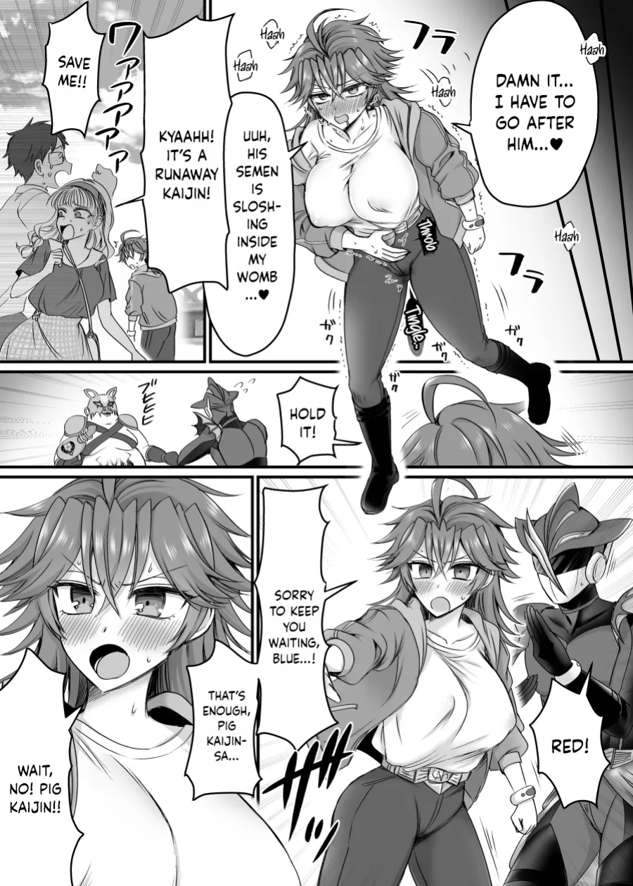 [Amaia Okashi Seisakusho (Moegi Oji-san)] Saber Red ~Seigi no Zako Onna Sentouin Hero~ | Saber Red ~The Weakling Female Fighter Hero of Justice ~