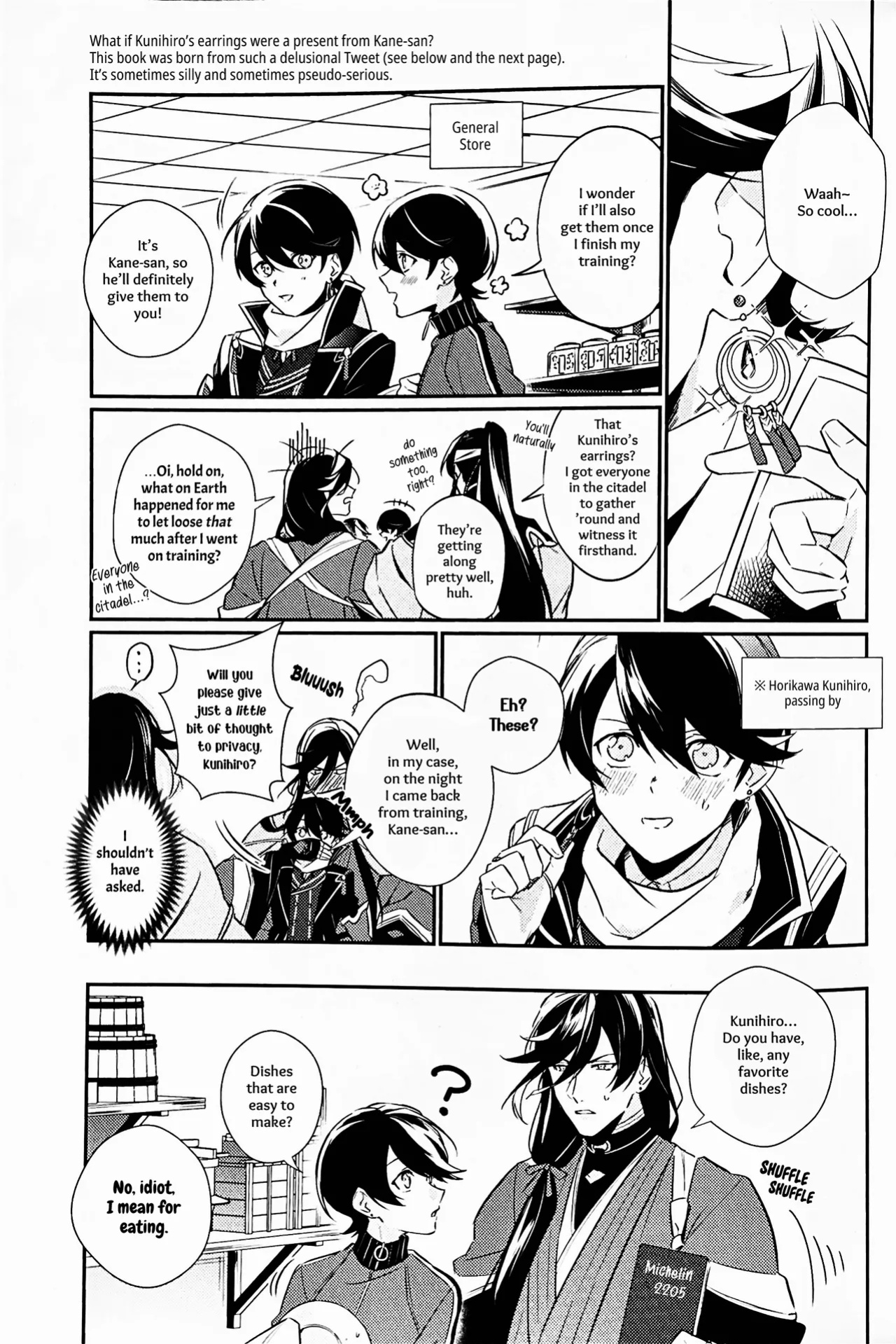 [Jibica (Hanaji)] Mimikazari Tenmatsuki | Memoirs of the Earrings (Touken Ranbu) [mayabird]