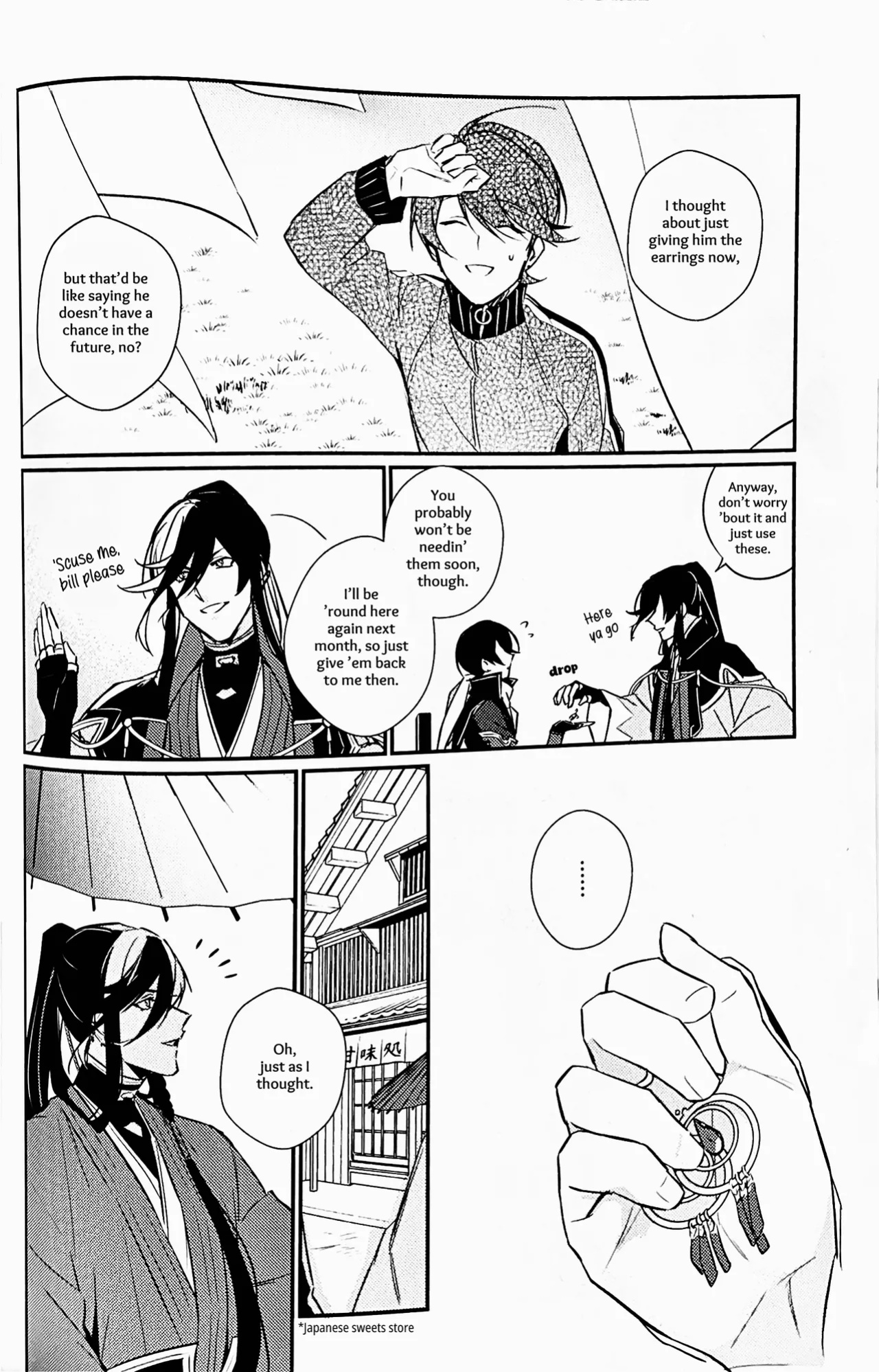 [Jibica (Hanaji)] Mimikazari Tenmatsuki | Memoirs of the Earrings (Touken Ranbu) [mayabird]