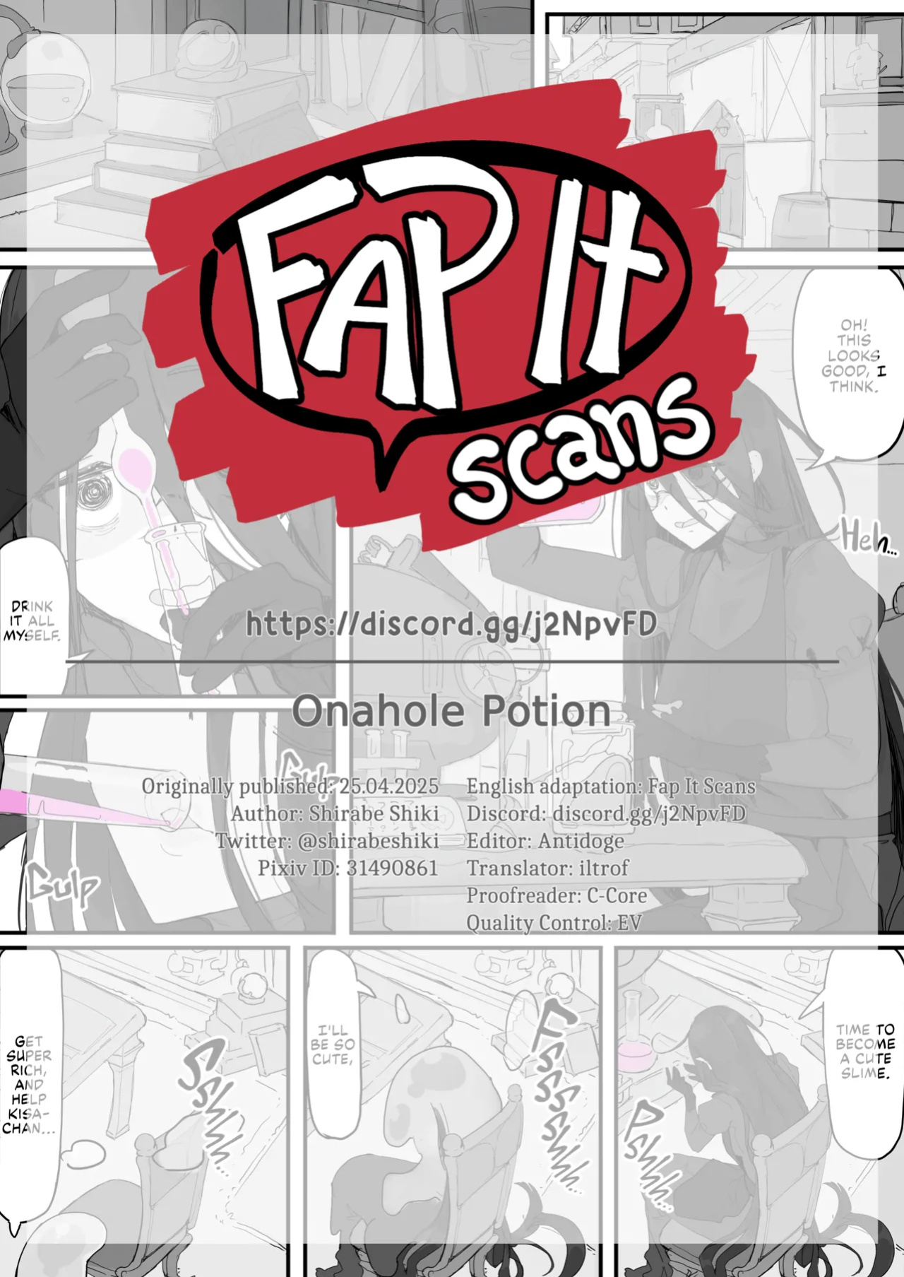 [Shirabe Shiki] Onaho ni Nareru Potion ① | Onahole Potion ① [Fap It Scans]