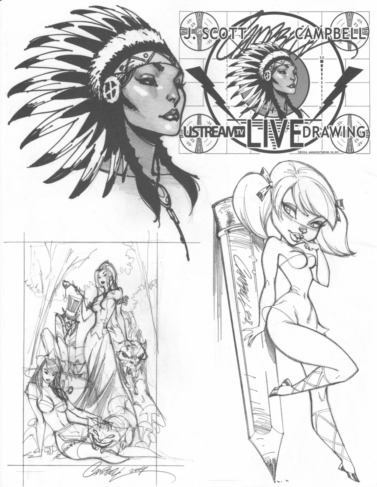 [J. Scott Campbell] More Gray Area Sketchbook