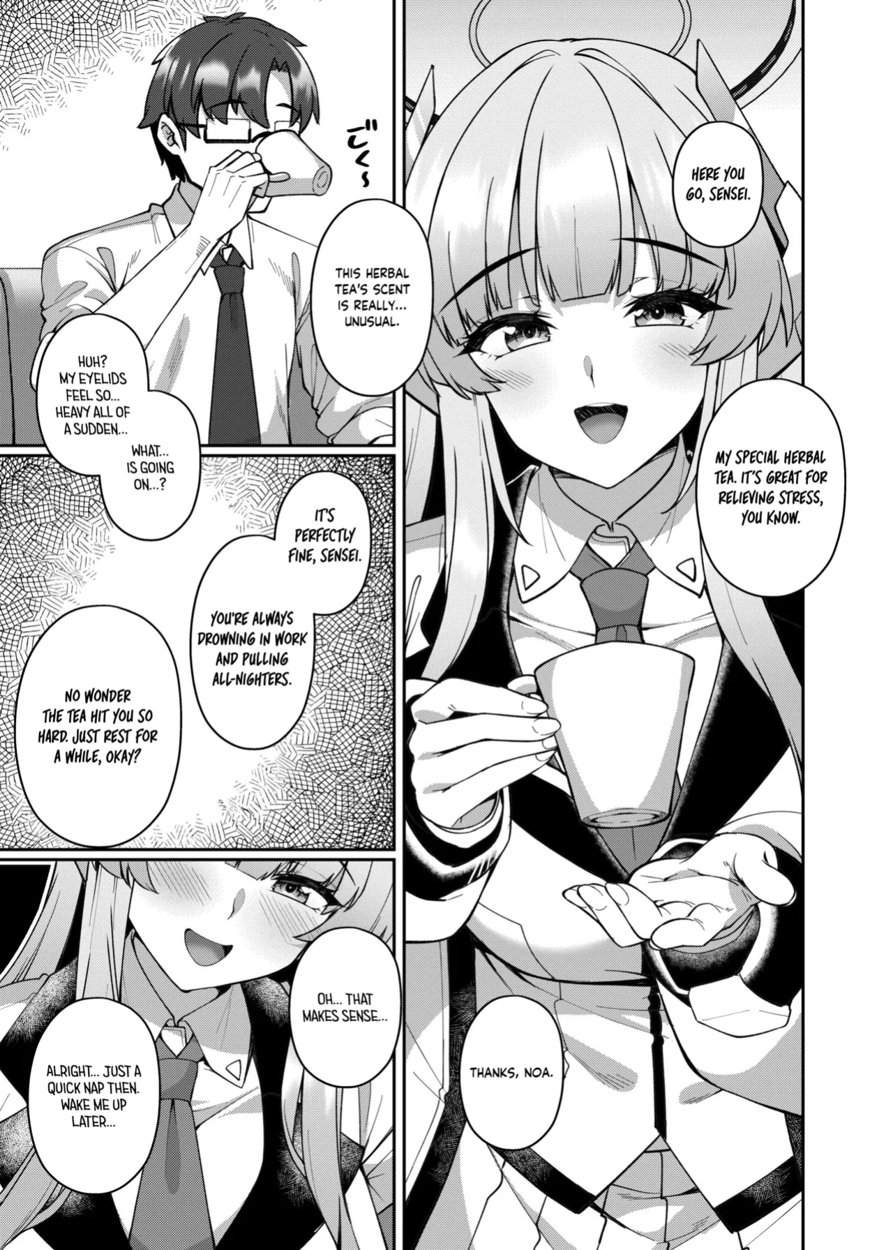 [Kuma no Ana (Shirokuma A)] Irresistible Seduction - How A Naughty Noa Reverse-NTR’d Me (Blue Archive) [Tea Party Scans]