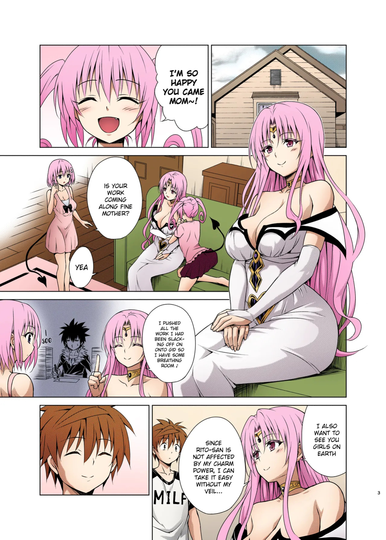 [TORA MACHINE (Kasukabe Taro)] Mesuinu Ouhi | Bitch Queen (To LOVE-Ru) [Colorized]