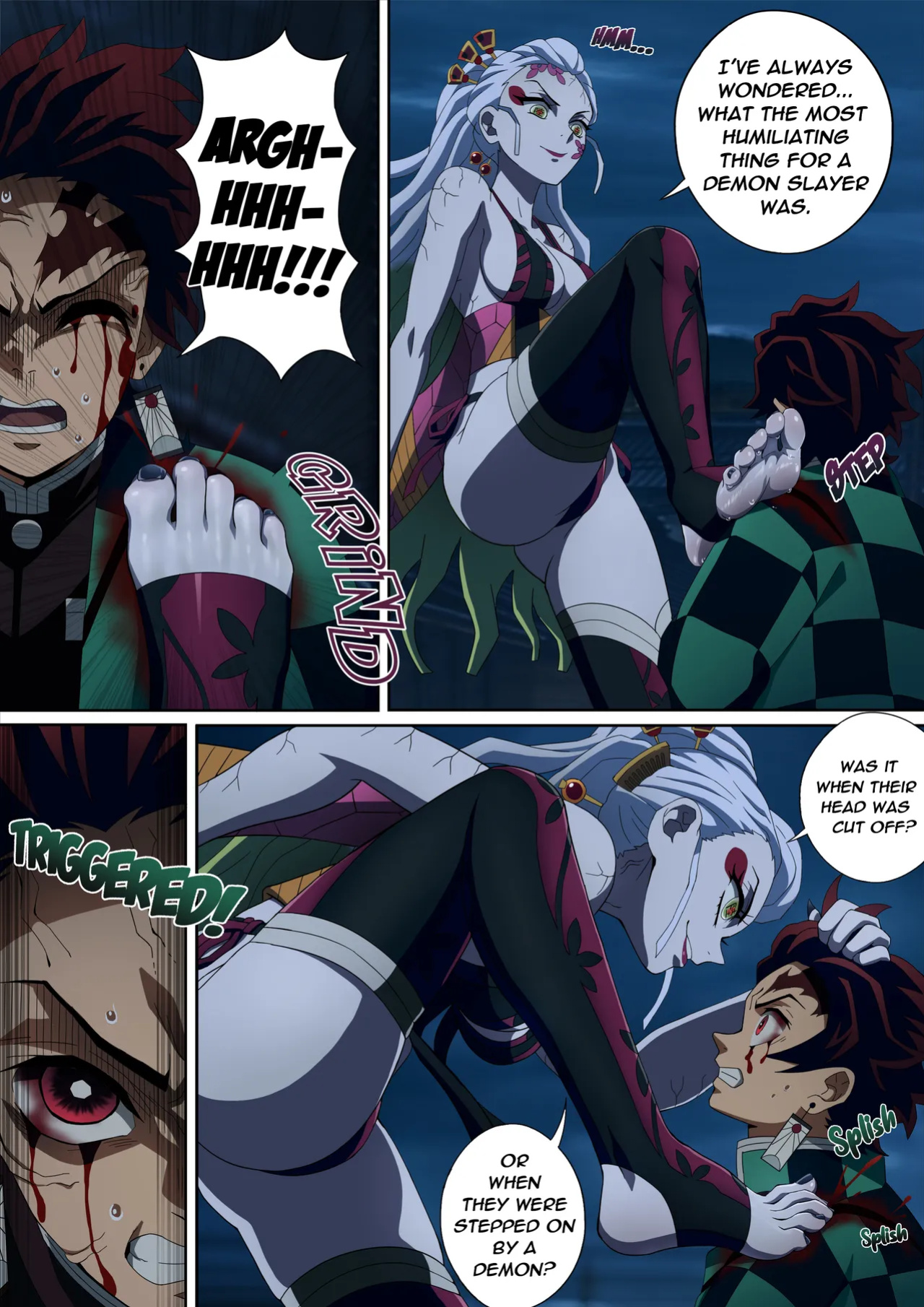 [FootCroft] [Kimetsu no Yaiba] Daki’s Blood Demon Art: Trample 堕姫の血鬼術・紅蓮践踏 (Part 1+Part 2)