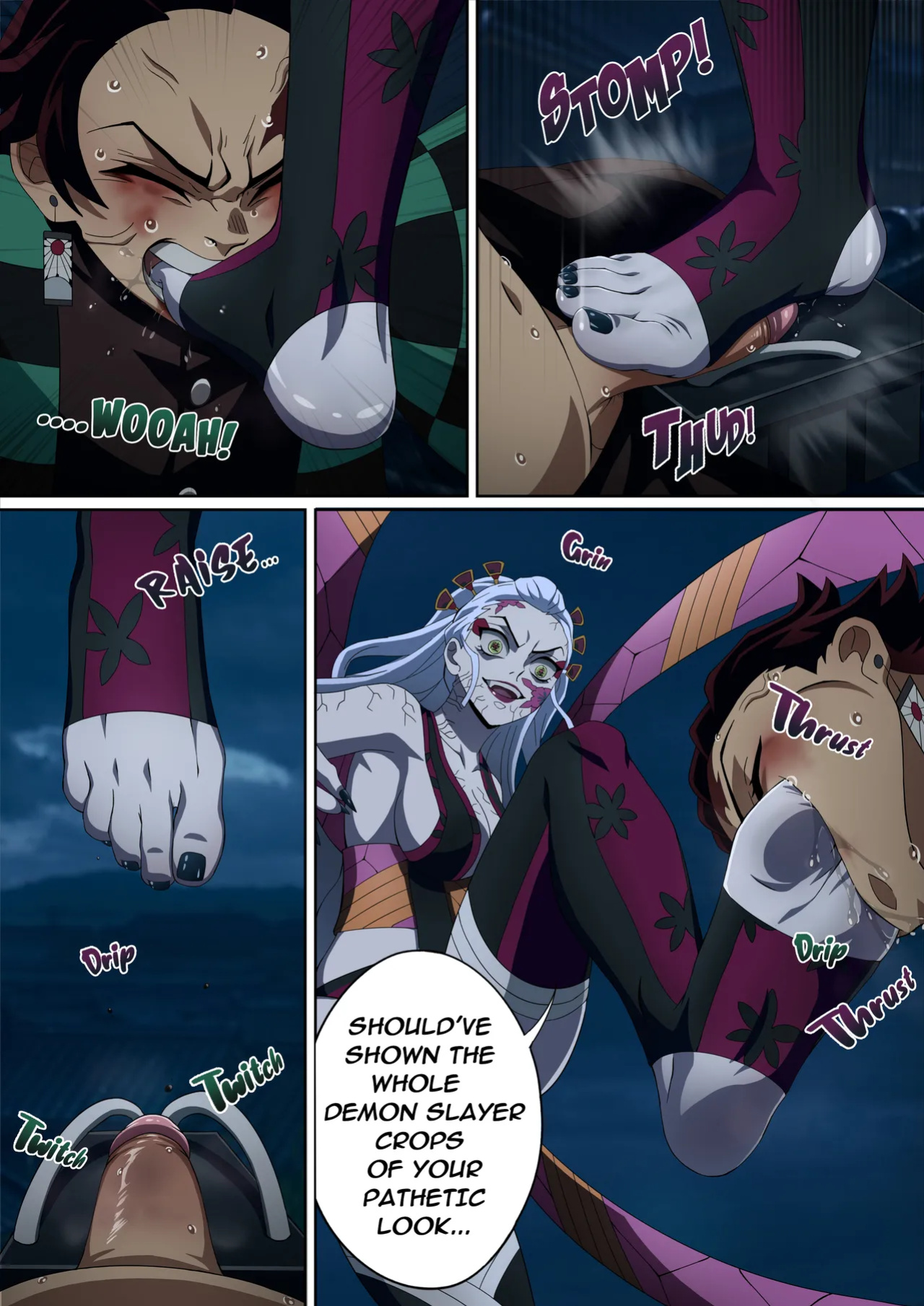 [FootCroft] [Kimetsu no Yaiba] Daki’s Blood Demon Art: Trample 堕姫の血鬼術・紅蓮践踏 (Part 1+Part 2)