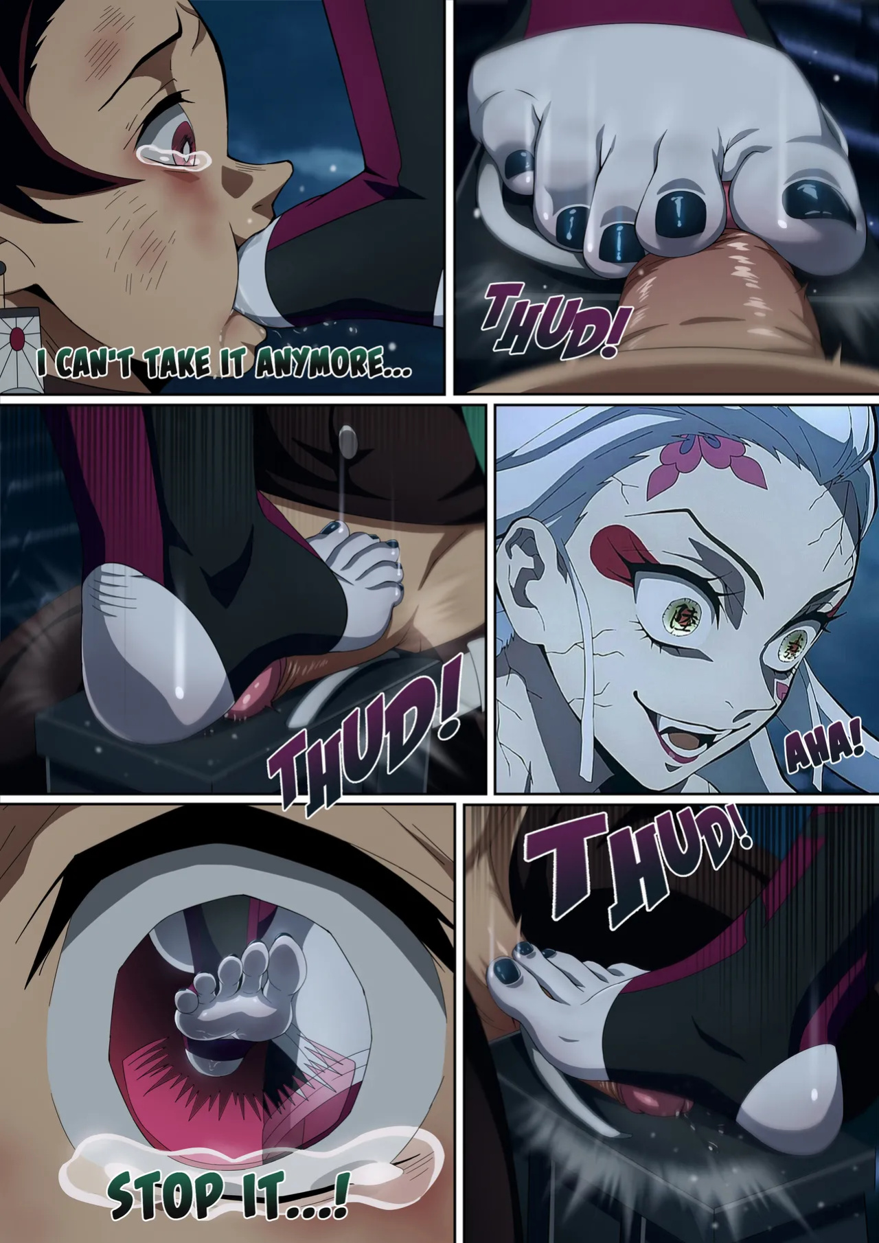 [FootCroft] [Kimetsu no Yaiba] Daki’s Blood Demon Art: Trample 堕姫の血鬼術・紅蓮践踏 (Part 1+Part 2)