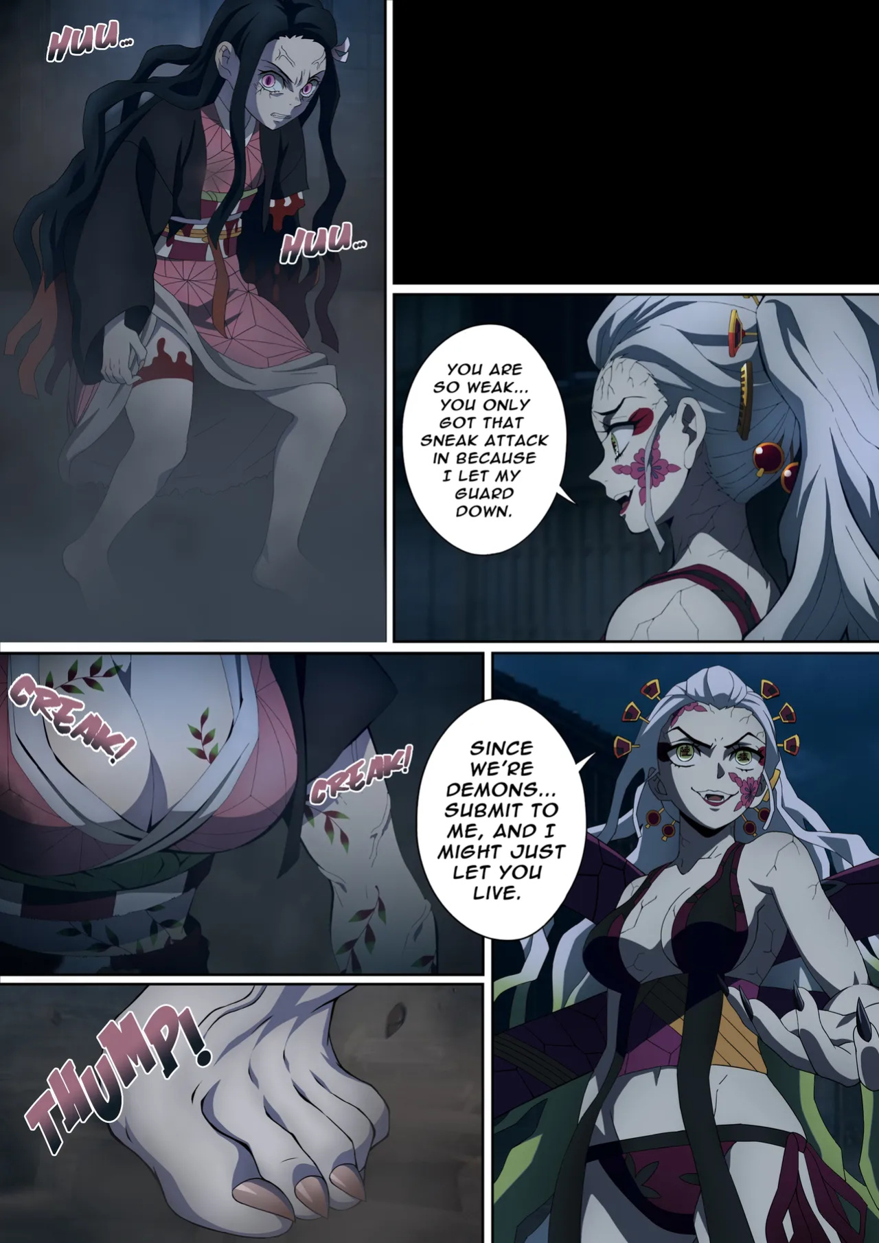 [FootCroft] [Kimetsu no Yaiba] Daki’s Blood Demon Art: Trample 堕姫の血鬼術・紅蓮践踏 (Part 1+Part 2)