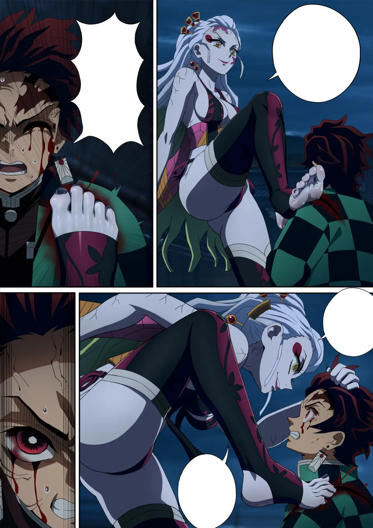 [FootCroft] [Kimetsu no Yaiba] Daki’s Blood Demon Art: Trample 堕姫の血鬼術・紅蓮践踏 (Part 1+Part 2)