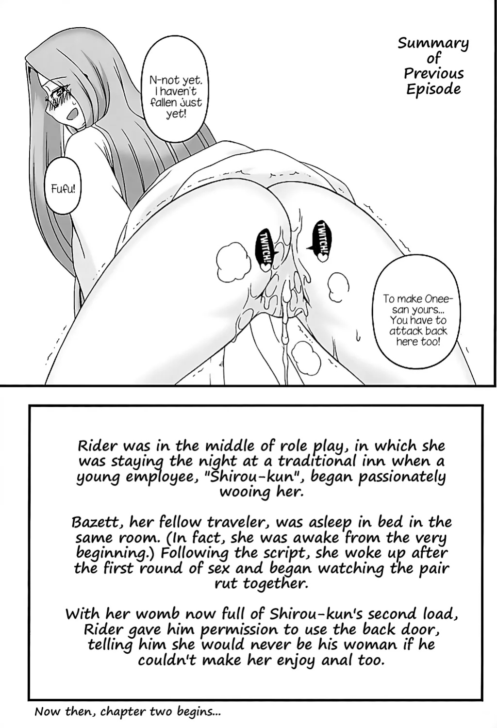 (C89) [Gachinko Shobou (Kobanya Koban)] Rider-san ni Yobai o Onegai Saremashita. Koumon Hen | Rider-san Invited Me Over at Night (Anal Edition) (Fate/stay night) [EHCOVE]