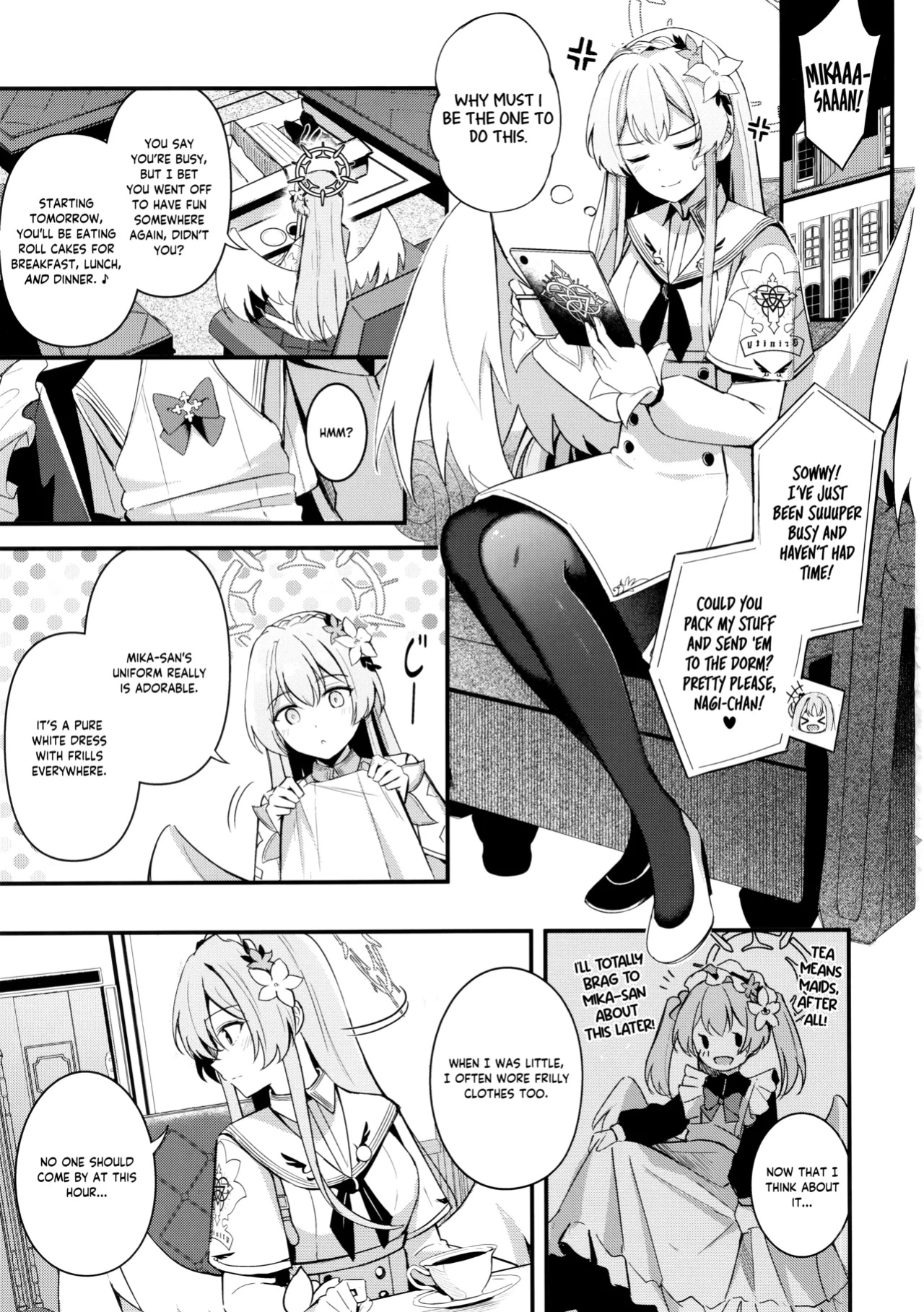 (C104) [Koniro Kajitsu (KonKa)] Seifuku o Yogosanaide | Don't get it on the uniform! (Blue Archive) [Tea Party Scans]