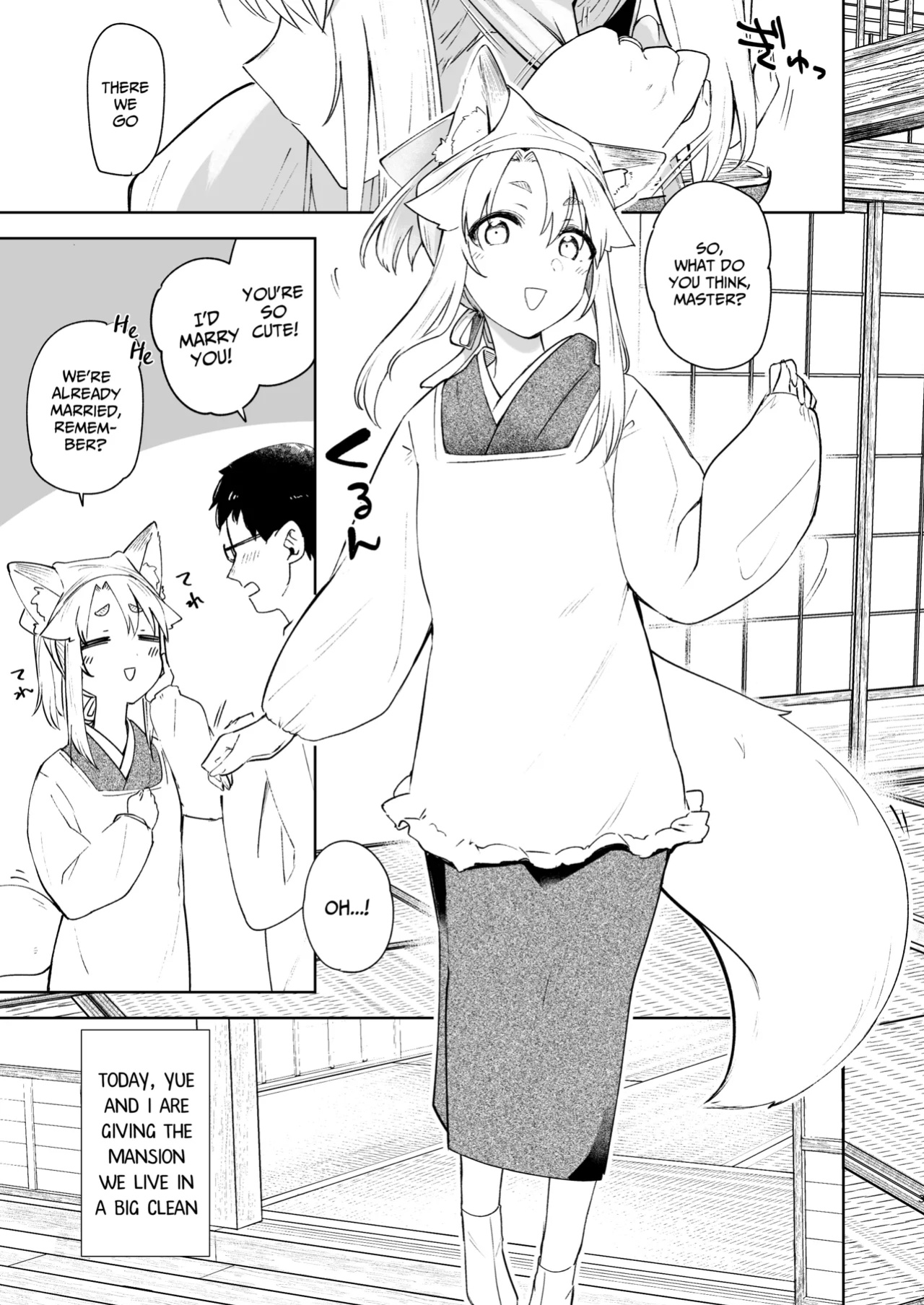 [Katamimi Headphone (Ariyoshi Gen)] Komagitsune no Yue San | Yue the Guardian Fox 3 [COHQ]