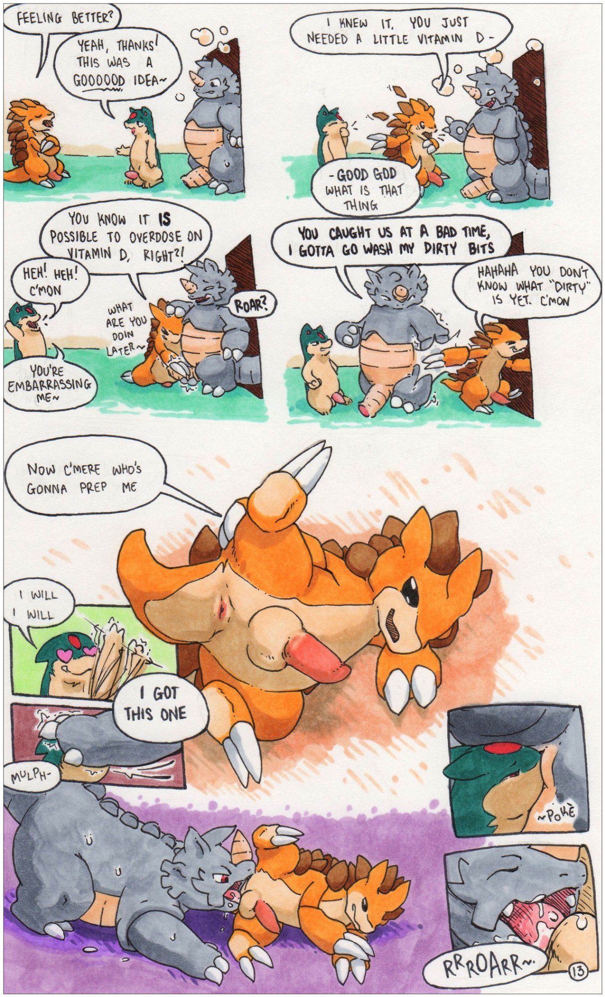 [argonvile] Rhydon/Quilava Comic