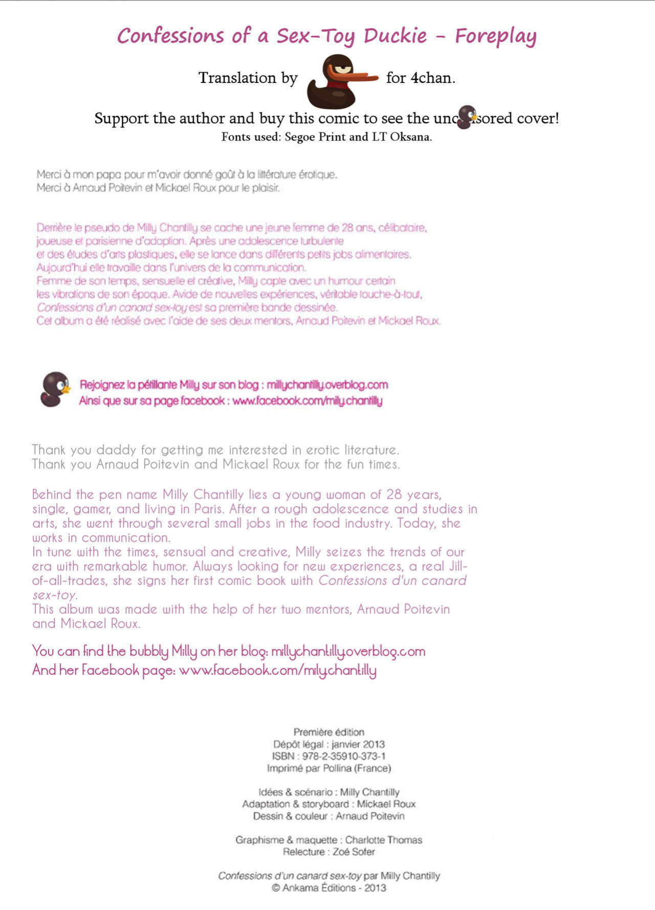 [Milly Chantilly] Confessions of a Sex-Toy (ENG)