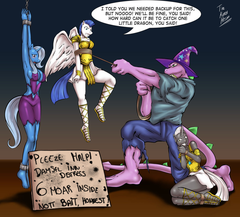 (kuroihoshi) "Greedy Dragon" comic + collored antro pics