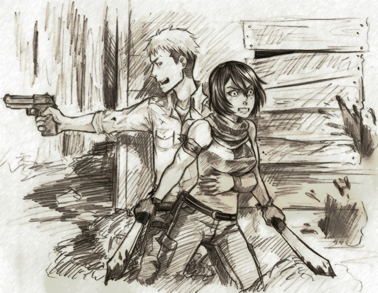 Shingeki no Kyojin Hentai Art by Theheroisme