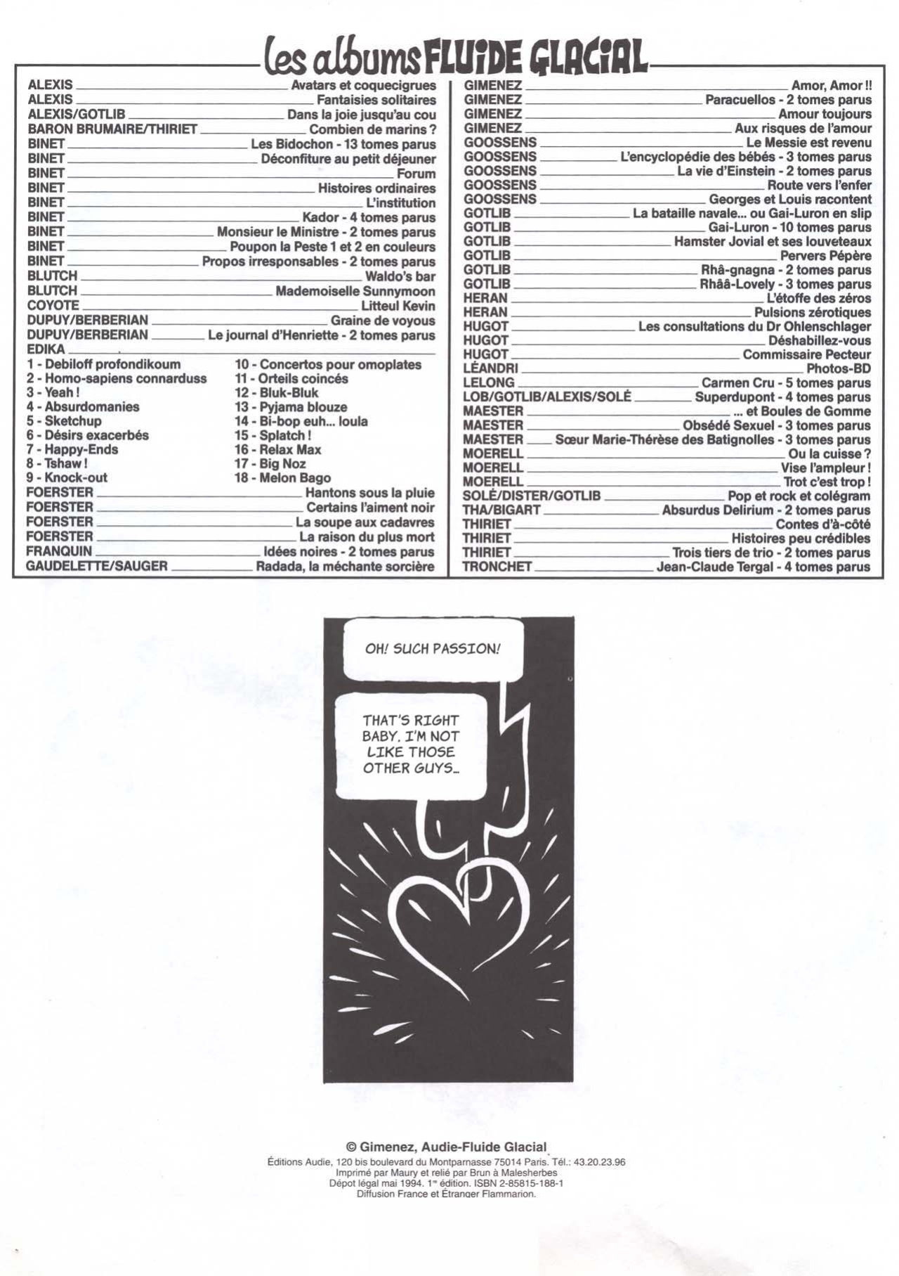 [Carlos Gimenez] The Game Of Love: Volume 01 (ENG)