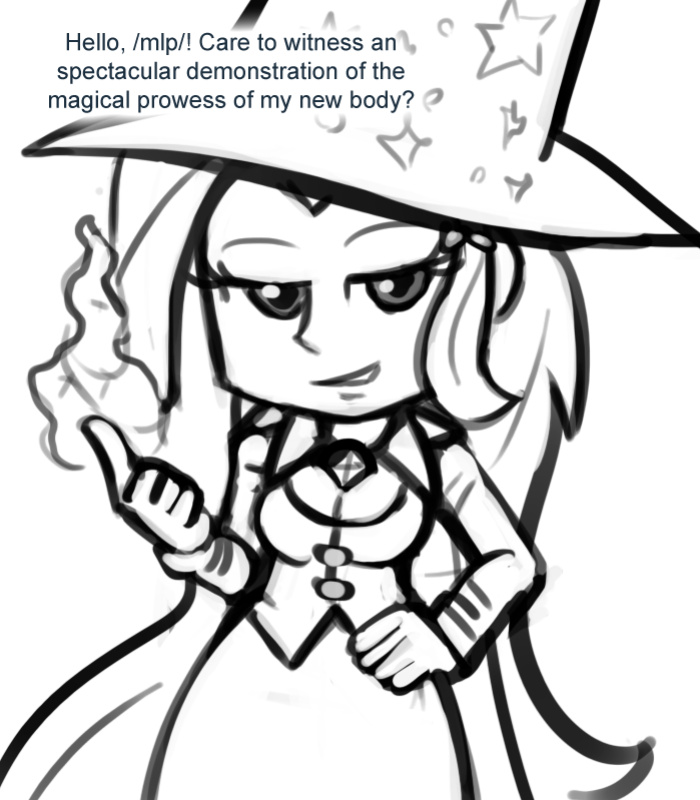 [livesmutanon] MLP - Equestria Girl (B&W)