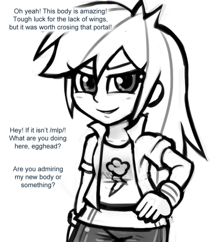 [livesmutanon] MLP - Equestria Girl (B&W)