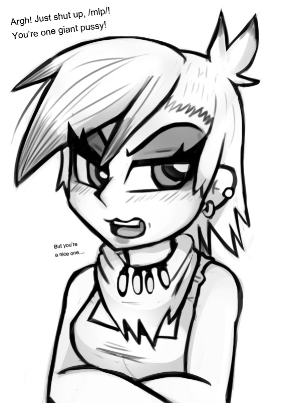 [livesmutanon] MLP - Equestria Girl (B&W)