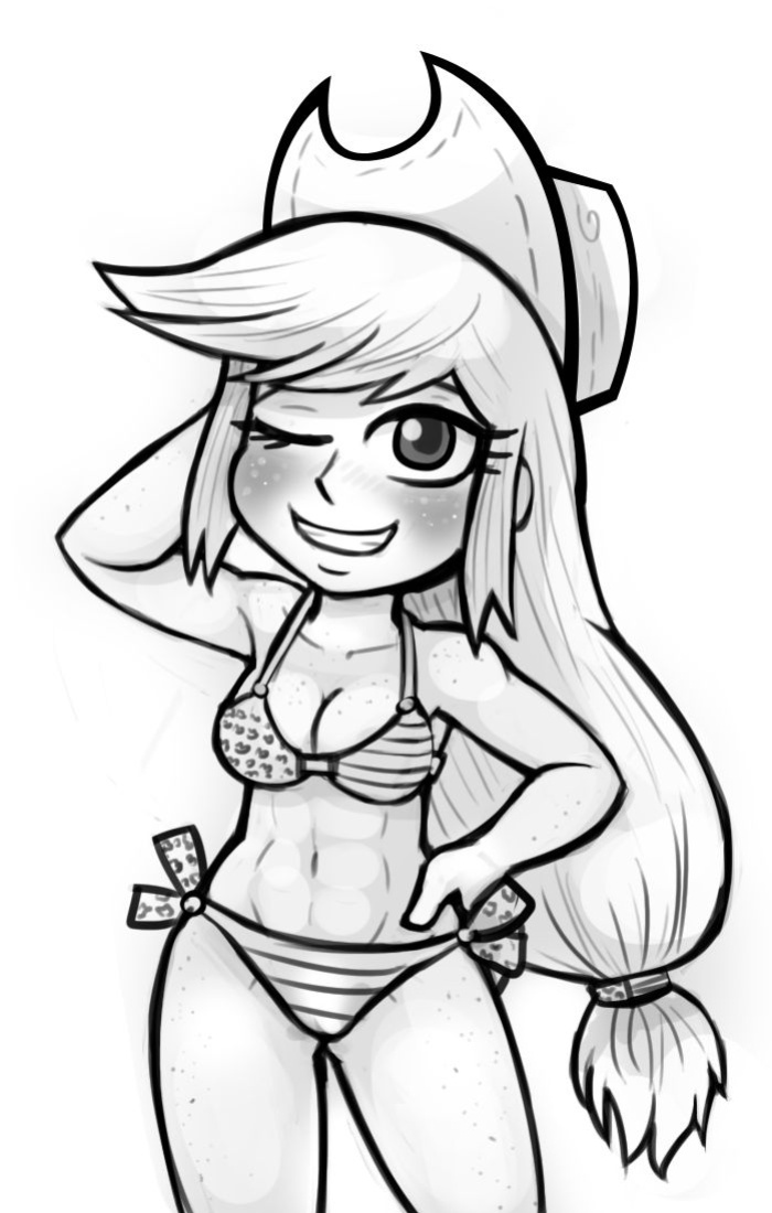 [livesmutanon] MLP - Equestria Girl (B&W)
