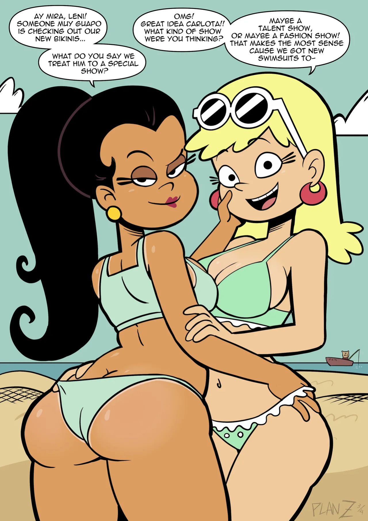 [PlanZ34] Carlota and Leni at the Beach (The Loud House)
