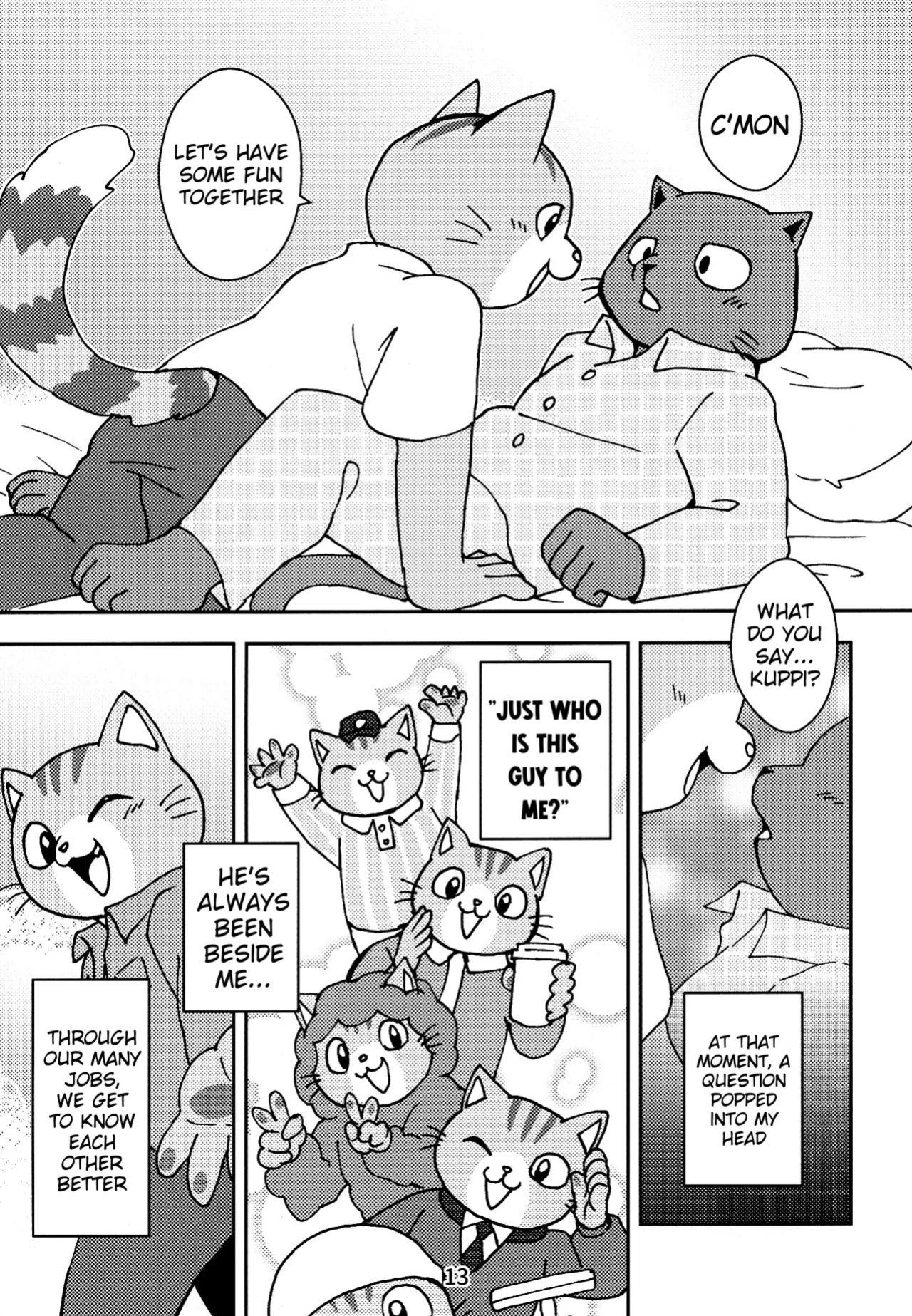 (Kansai! Kemoket 7) [Kudamono damono (Kajitsu)] Kagayake! Onii-san | Shining Buddies! (Hataraku Onii-san!) [English] [Benjiboyo]