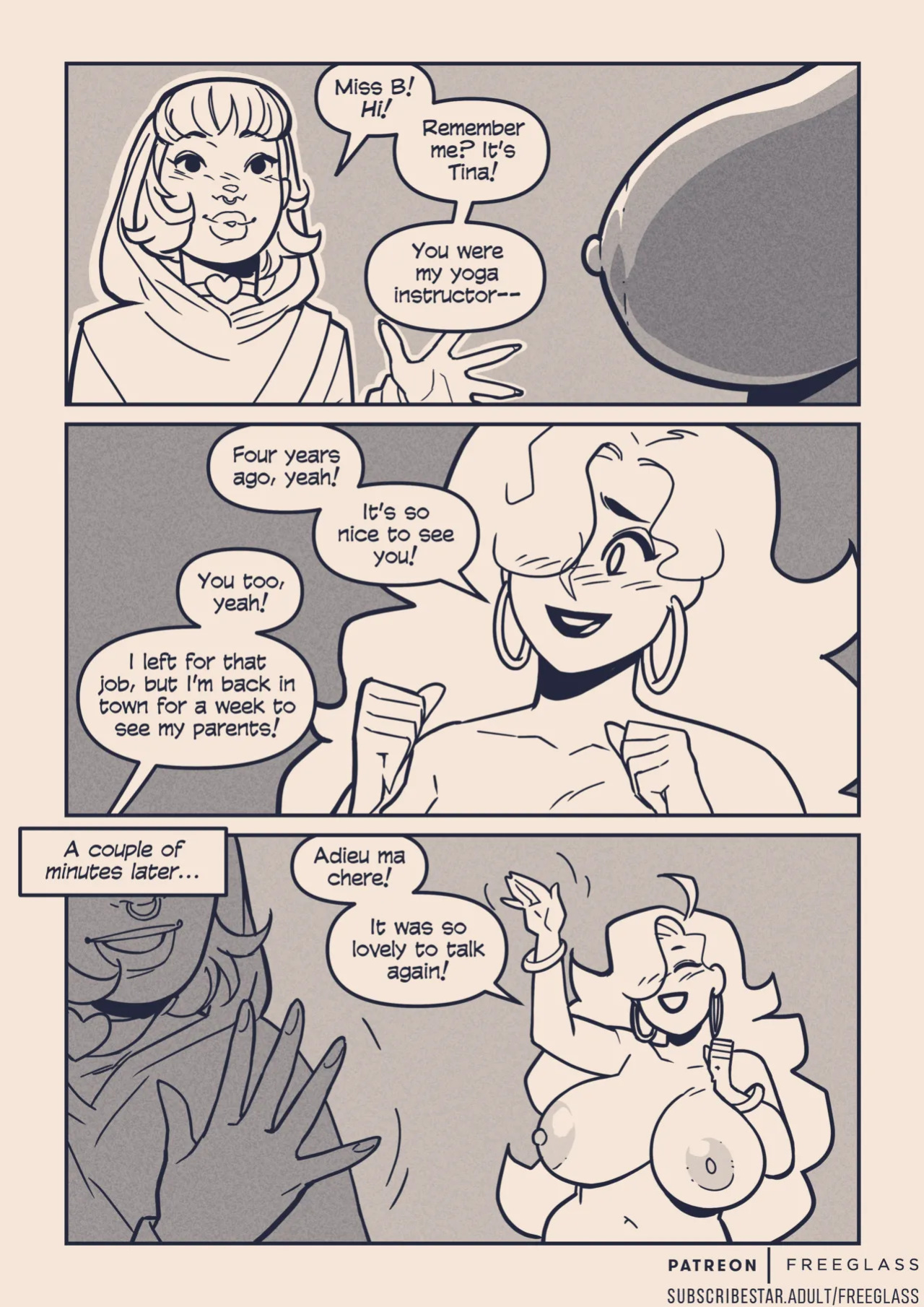 [FreeGlass] YOGA MOM discovers Nudism! chapter 1 (complete)