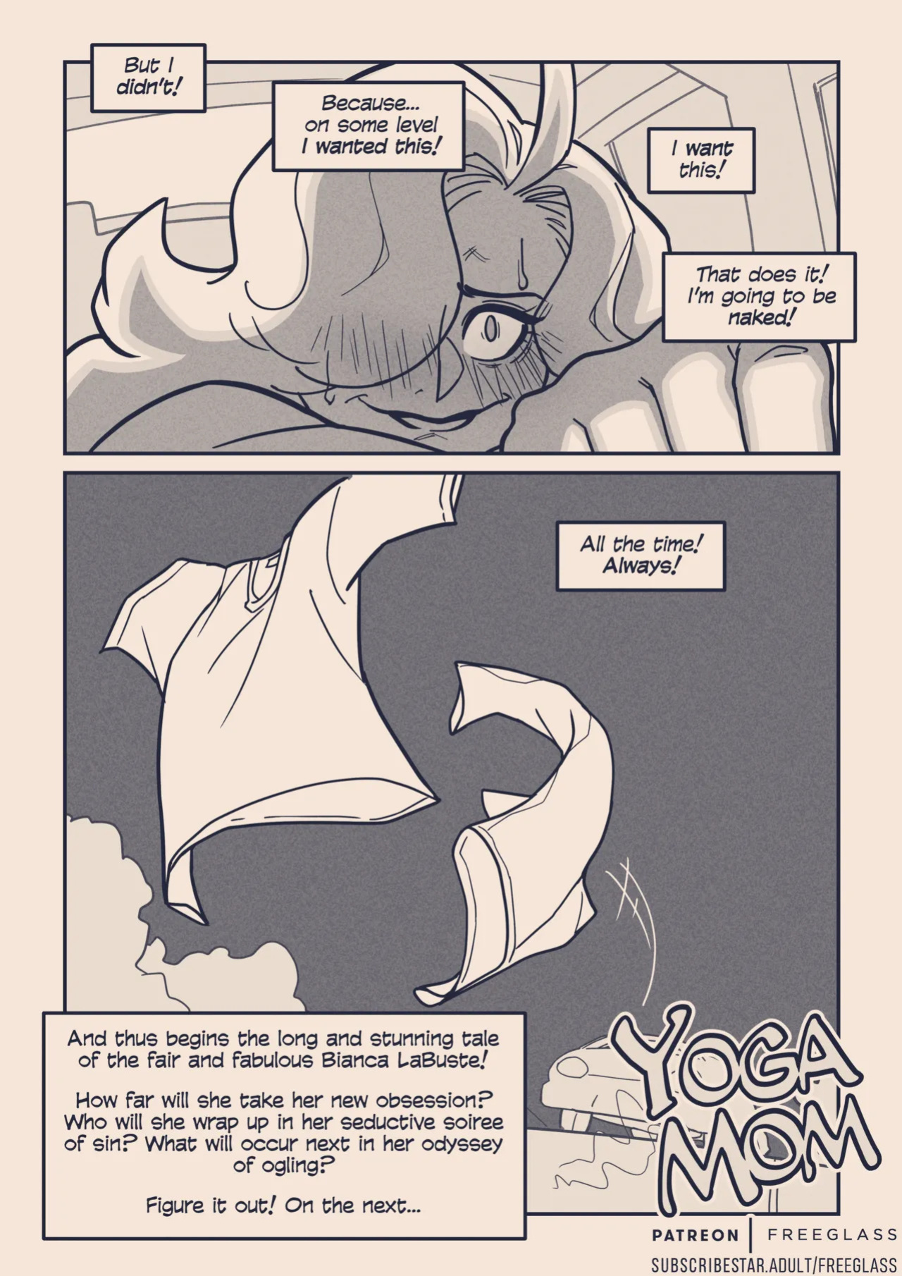 [FreeGlass] YOGA MOM discovers Nudism! chapter 1 (complete)