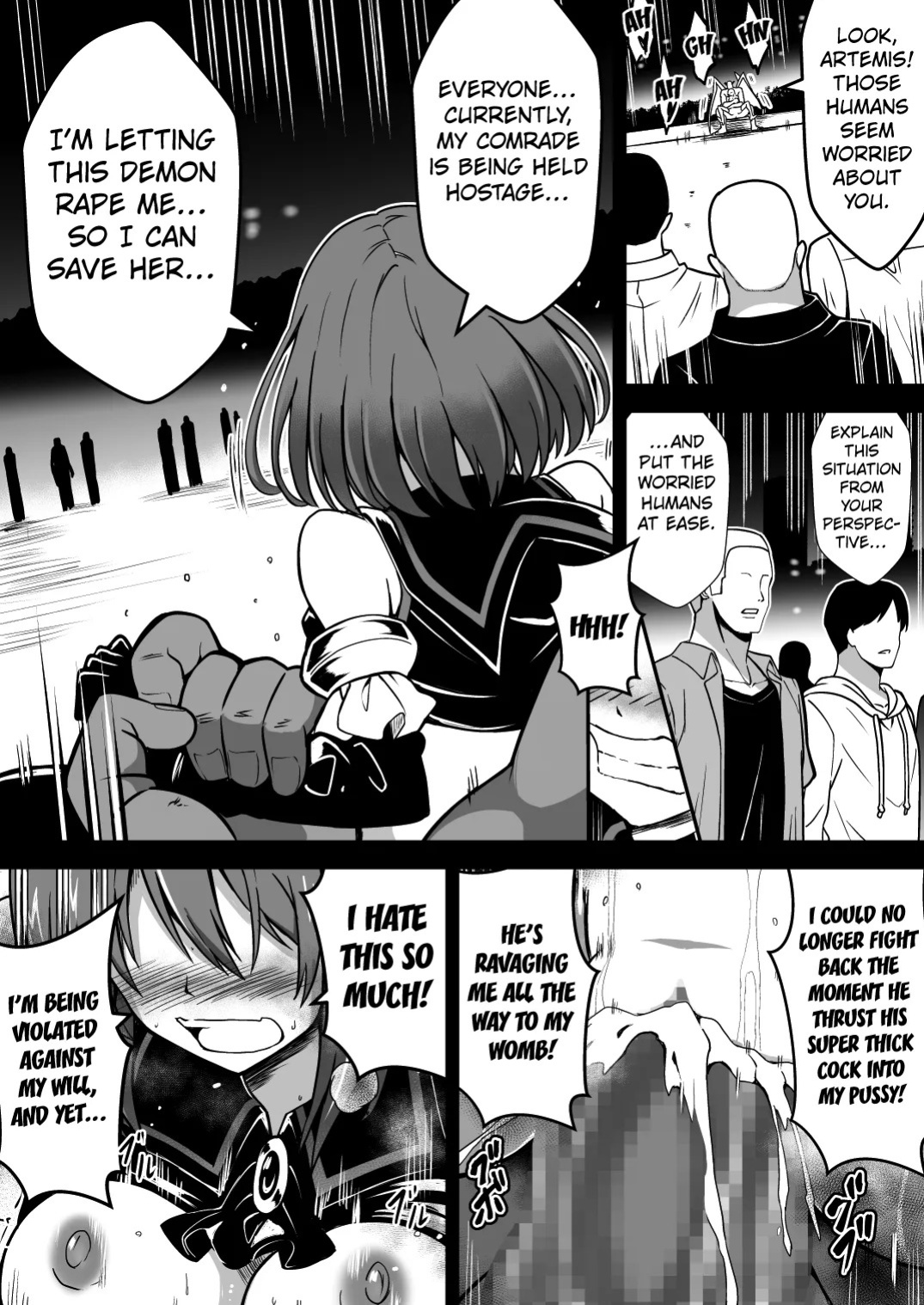 [Milk Dipper] Rankou Tenshi Arutemisu ~ Nakama o Toraware Akuma ni Okasa Reta Shōjo no Matsuro ~ [English] [Kuraudo]